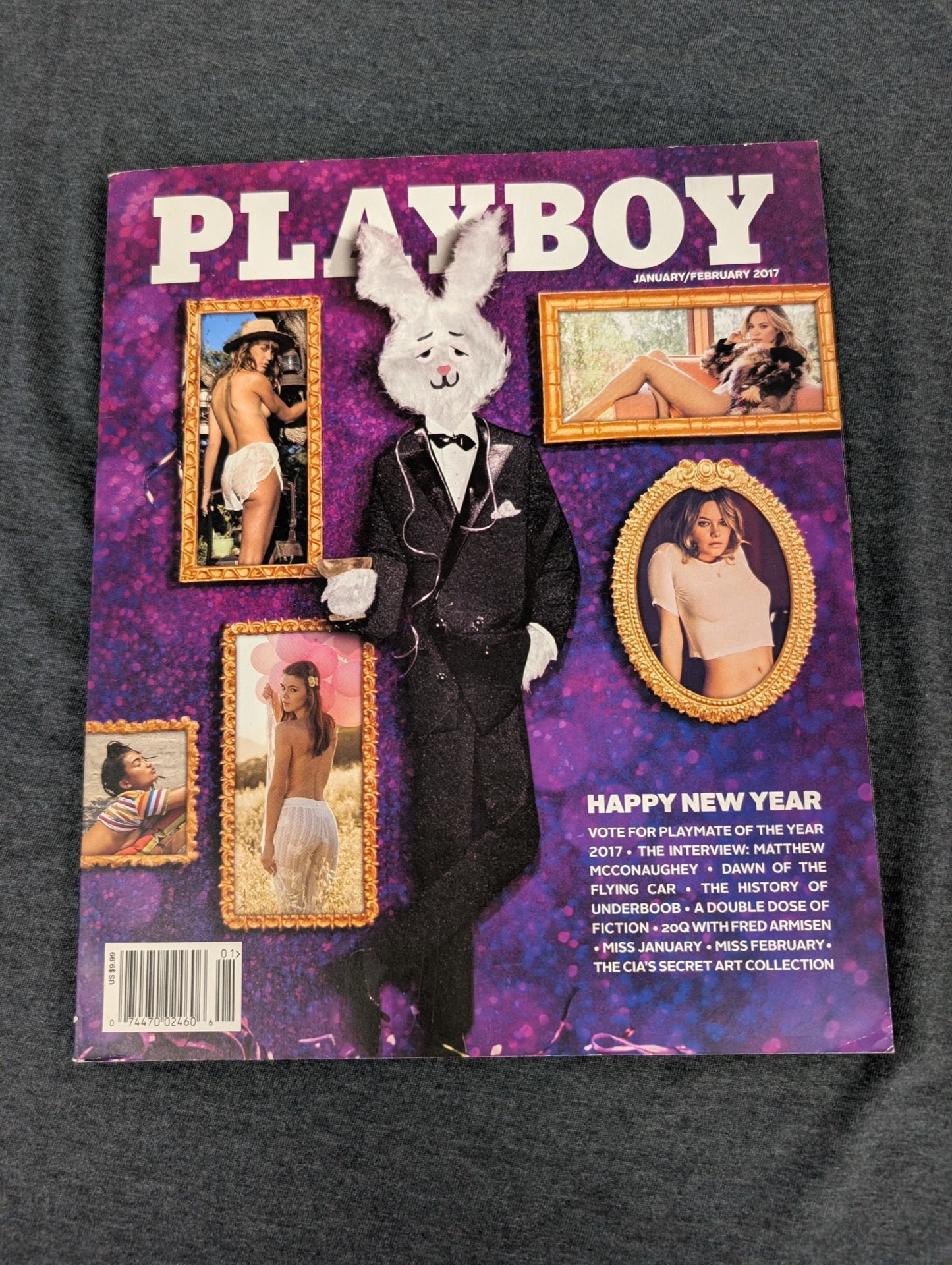 Playboy Magazine January/February 2017 - Abstract Rabbit Head Cover