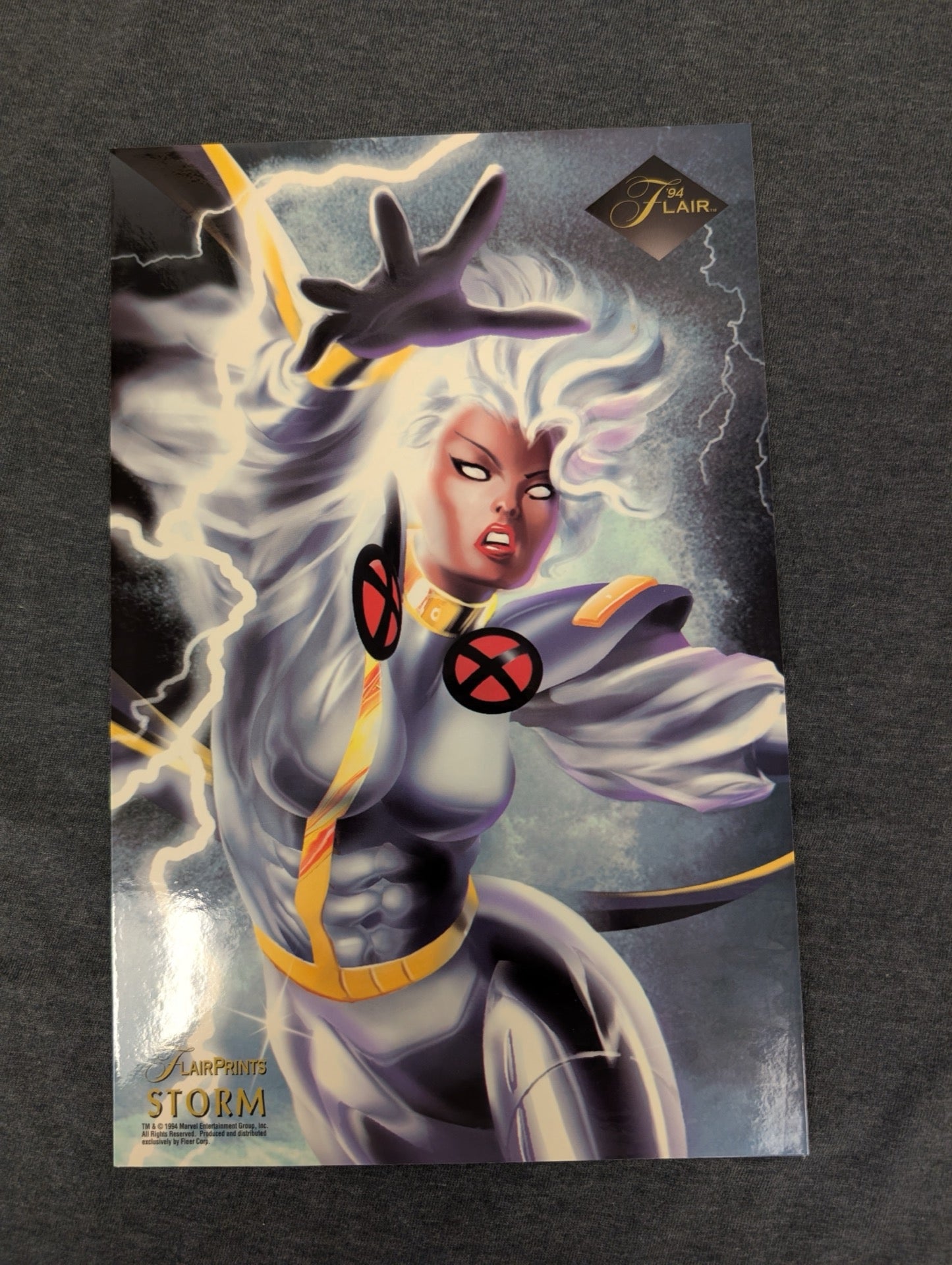 1994 Flair Marvel FlairPrints Storm Oversized Card Print 6.5x10 X-Men Art
