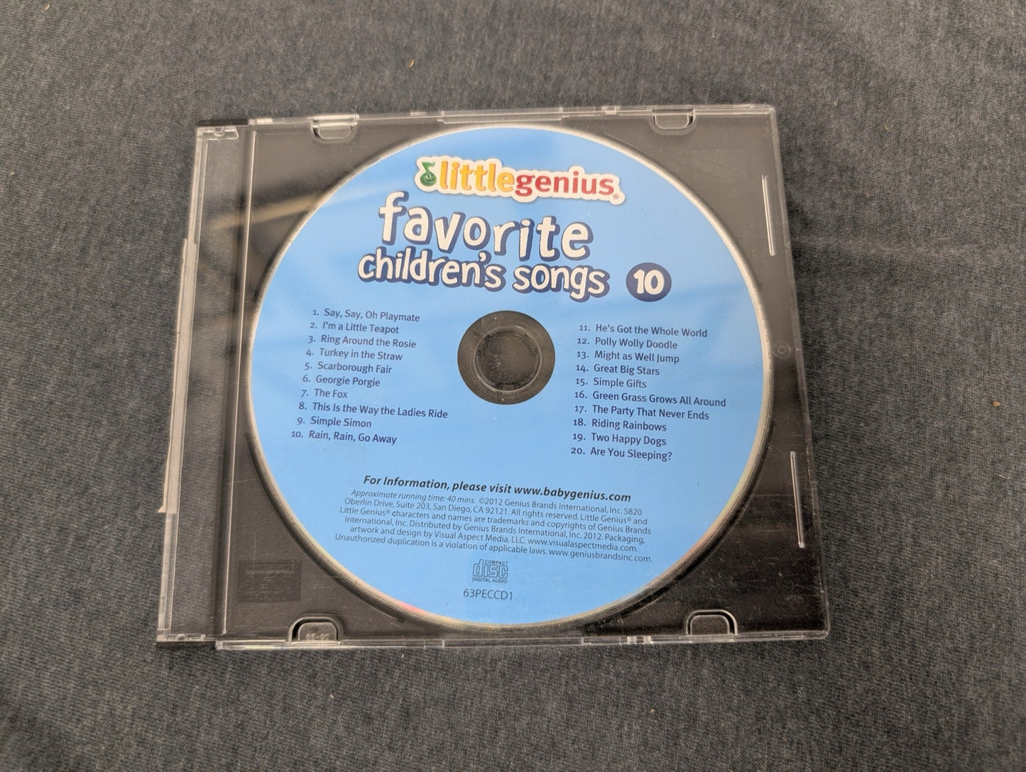 Little Genius Favorite Childrens Songs 10 CD Kids Nursery Rhymes Sing Along