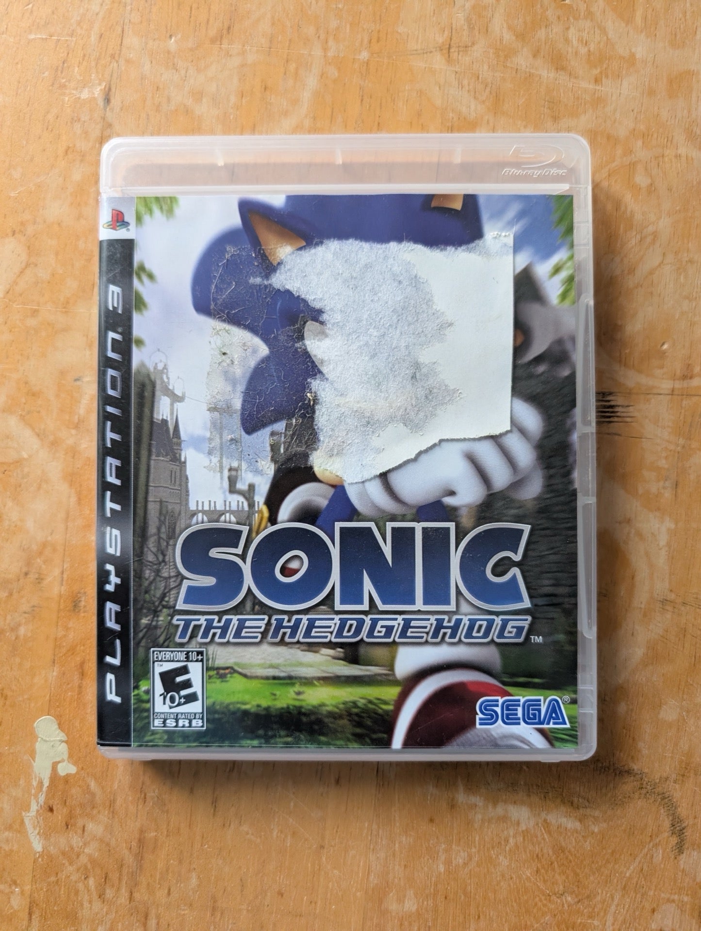 Sonic the Hedgehog (PS3, 2006) Cult Classic Platformer Damaged Cover Art