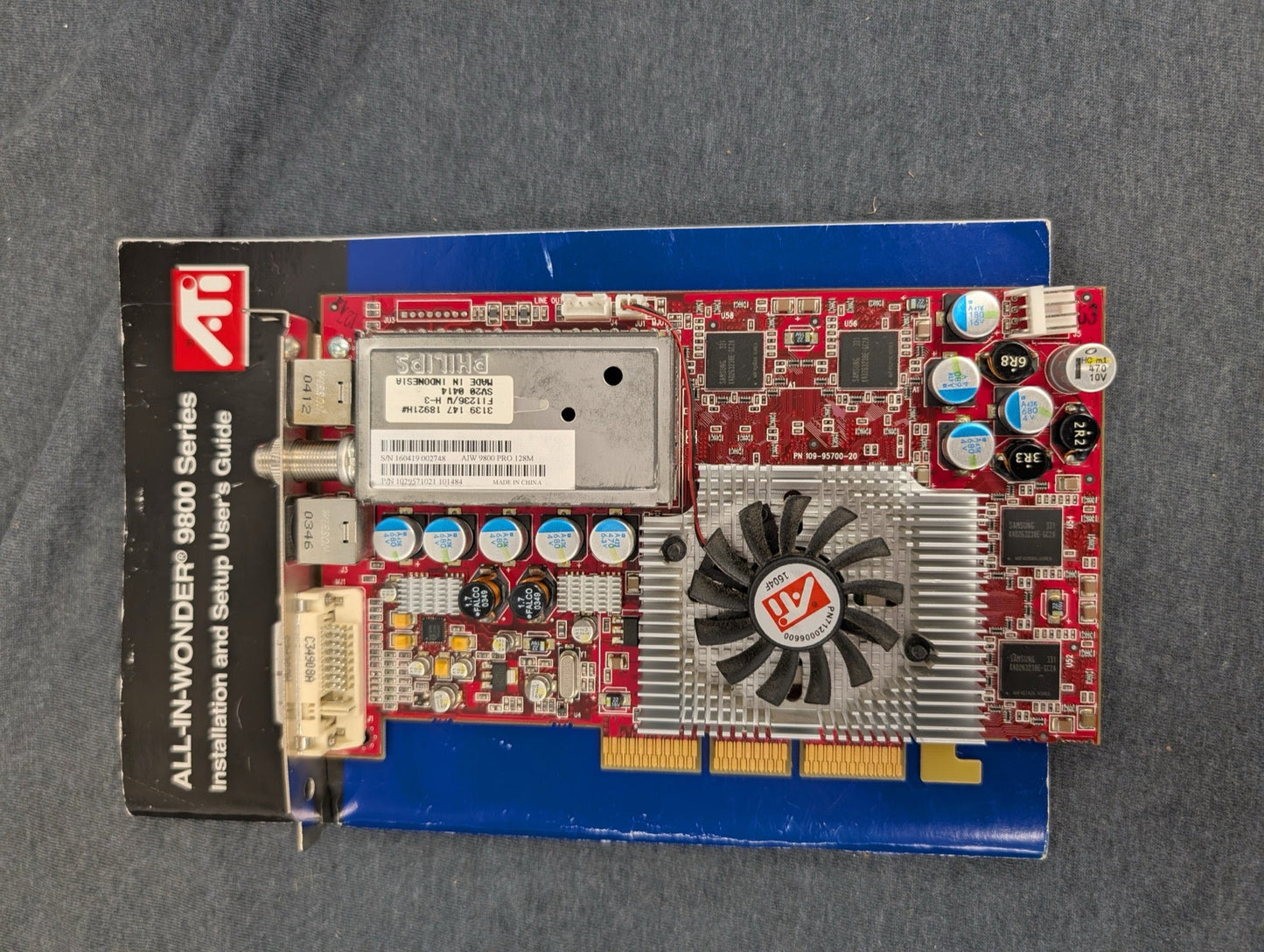 ATI All-In-Wonder 9800 Pro 128MB AGP Graphics Card Philips Tuner Retro Gaming