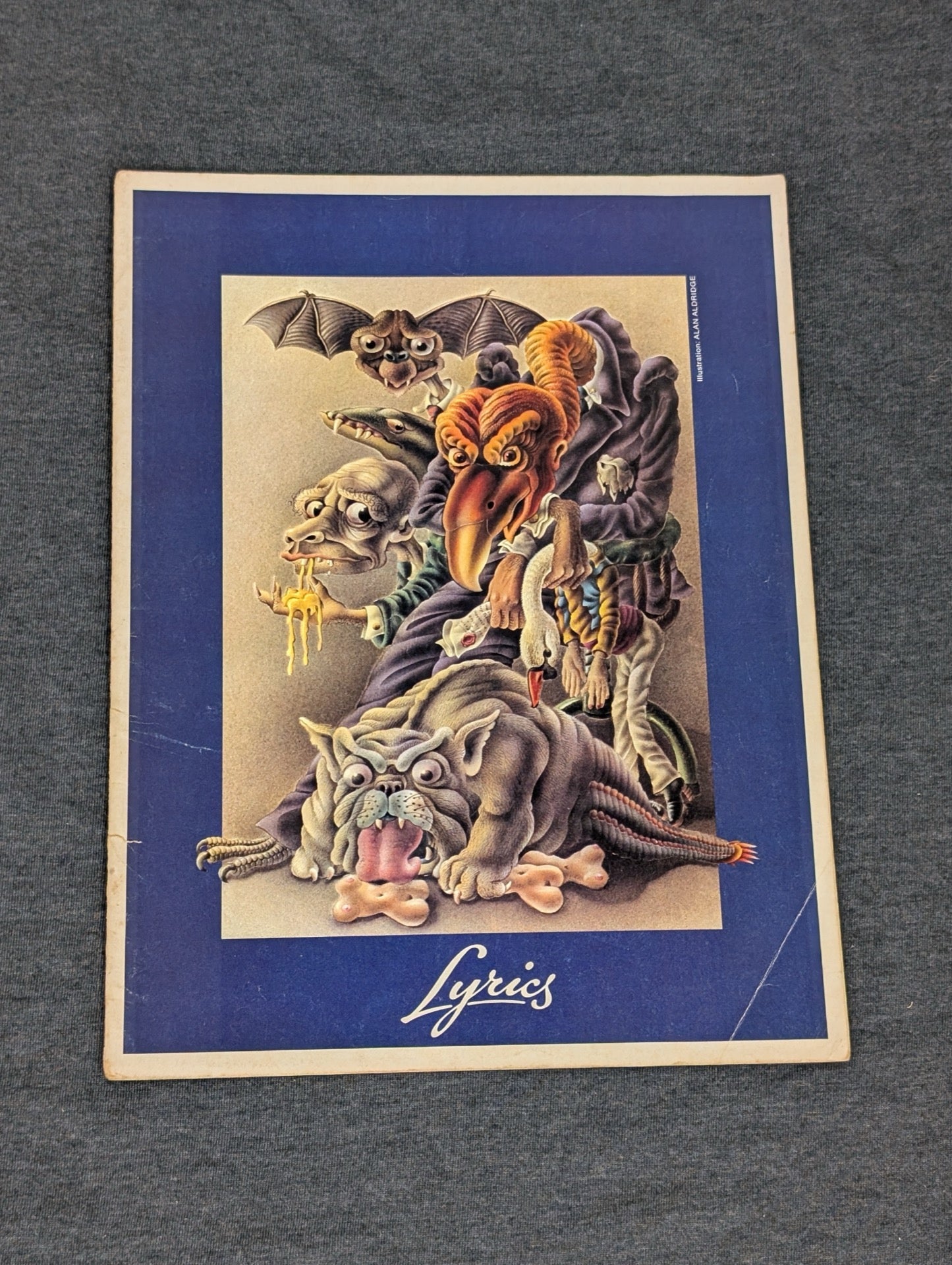 The Beatles Illustrated Lyrics Book Alan Aldridge Art Blue Cover Vintage 1970s