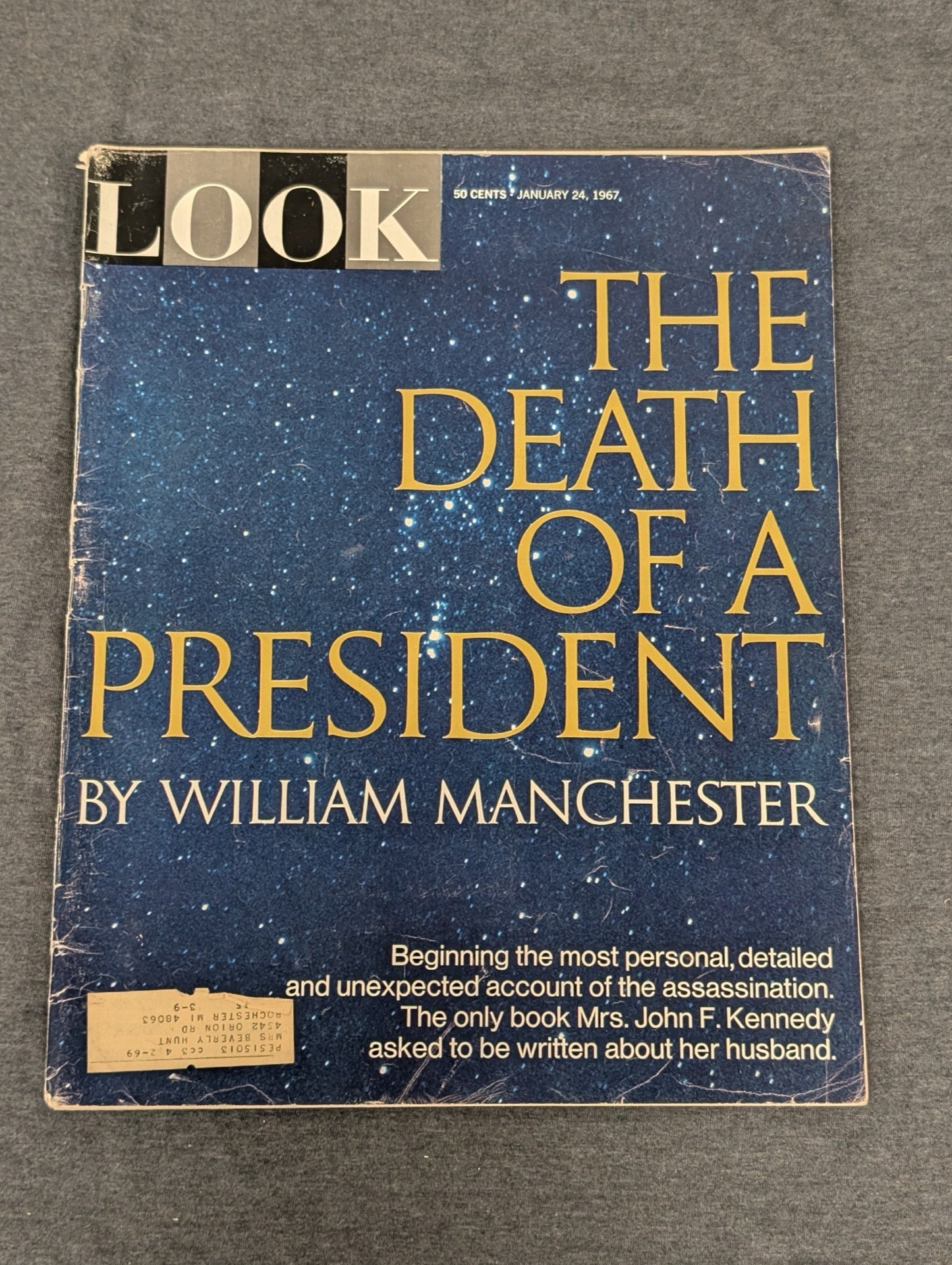 LOOK Magazine Jan 24 1967 Death of a President William Manchester Part 1 First