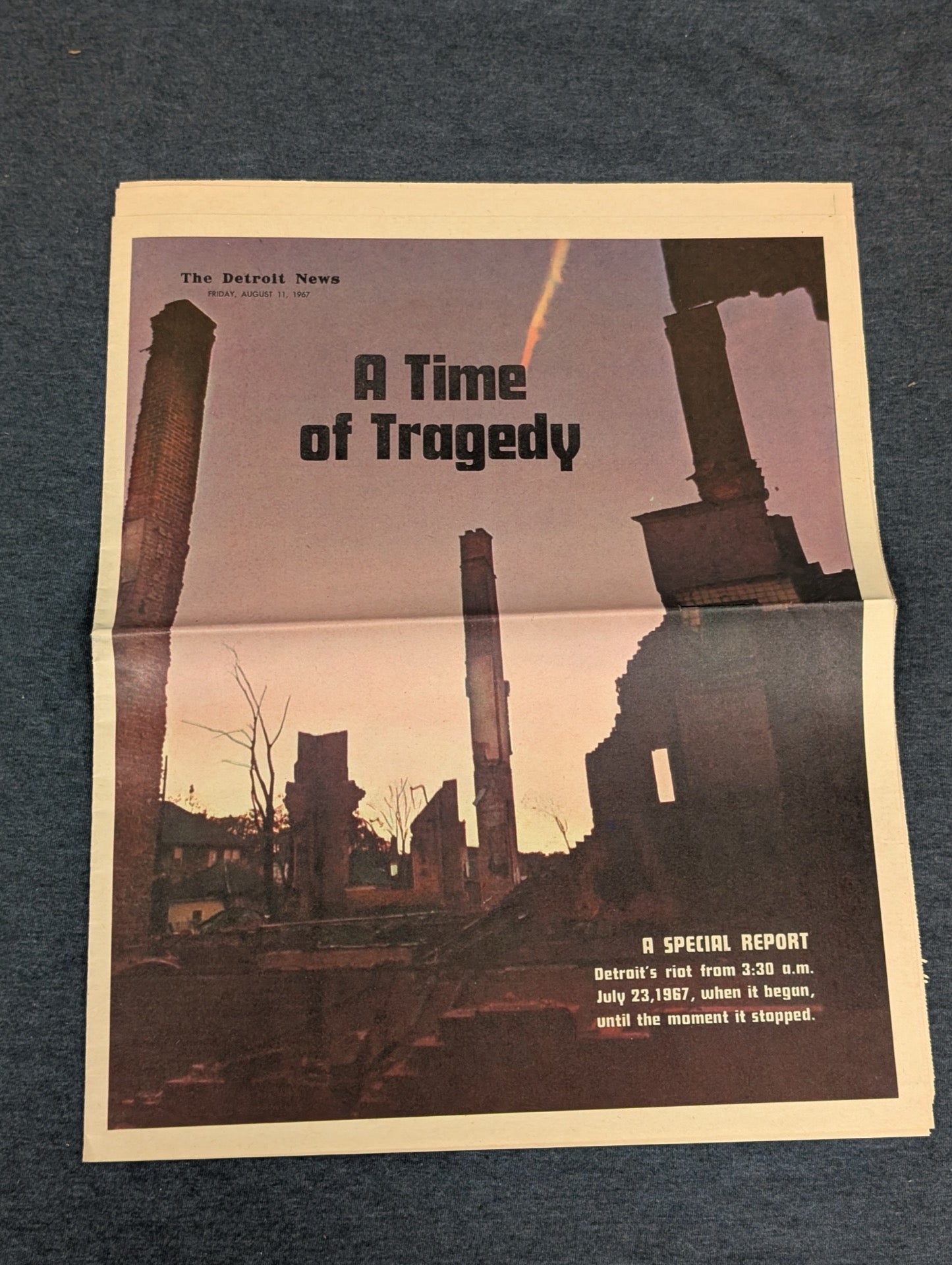 Detroit News Aug 11 1967 Special Report 1967 Detroit Riots "A Time of Tragedy"