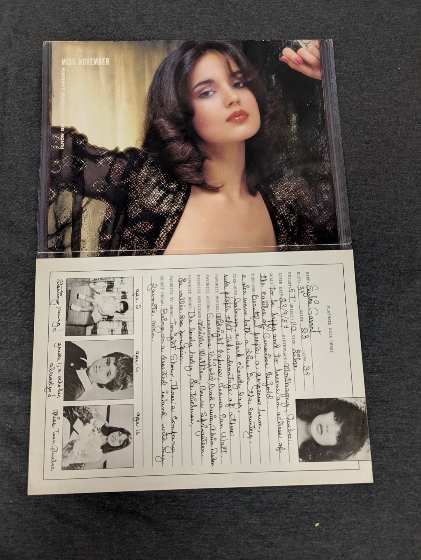 Vintage Playboy Centerfold Miss November 1979 Sylvie Garant Playmate