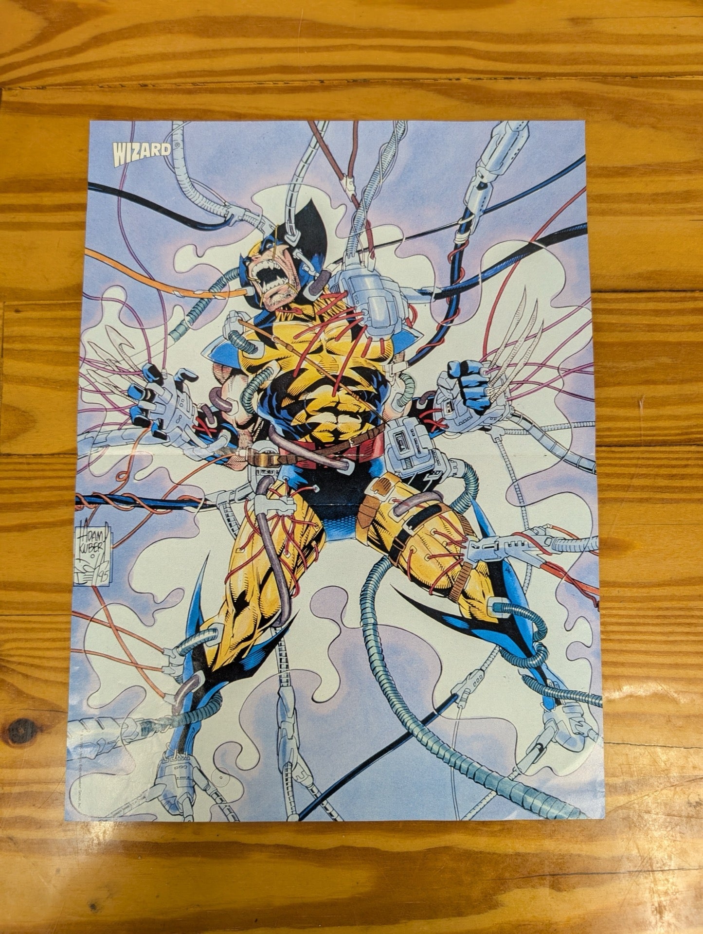 Wizard Magazine Wolverine Weapon X Poster Adam Kubert 1995 Art Print