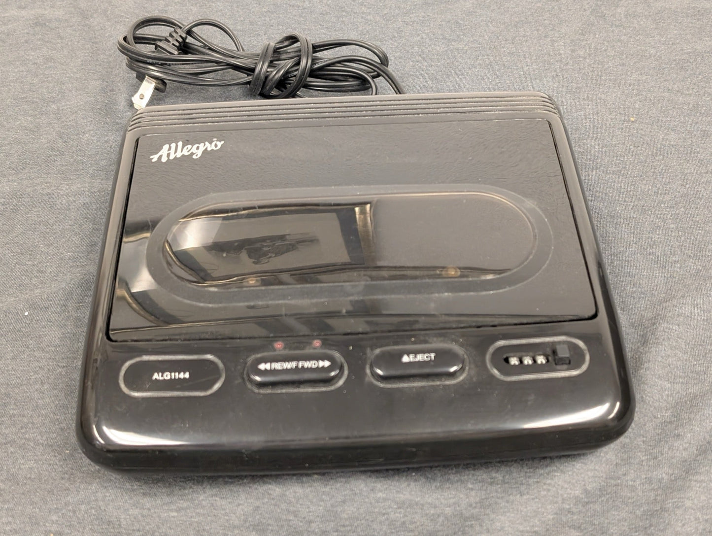Allegro VHS Cassette Tape Rewinder Model ALG1144 Black Auto Stop