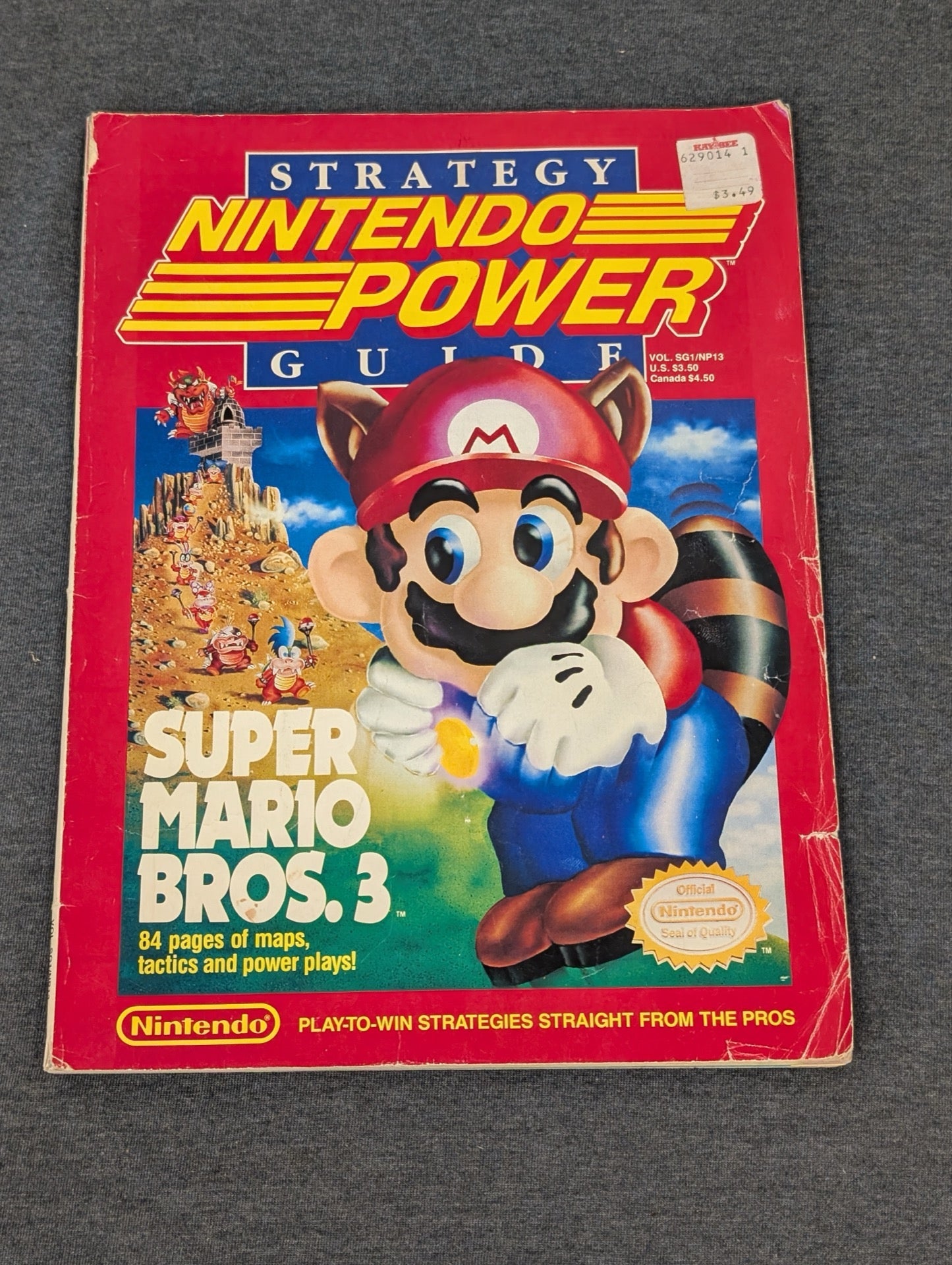 Super Mario Bros 3 Nintendo Power Strategy Guide featuring Mario