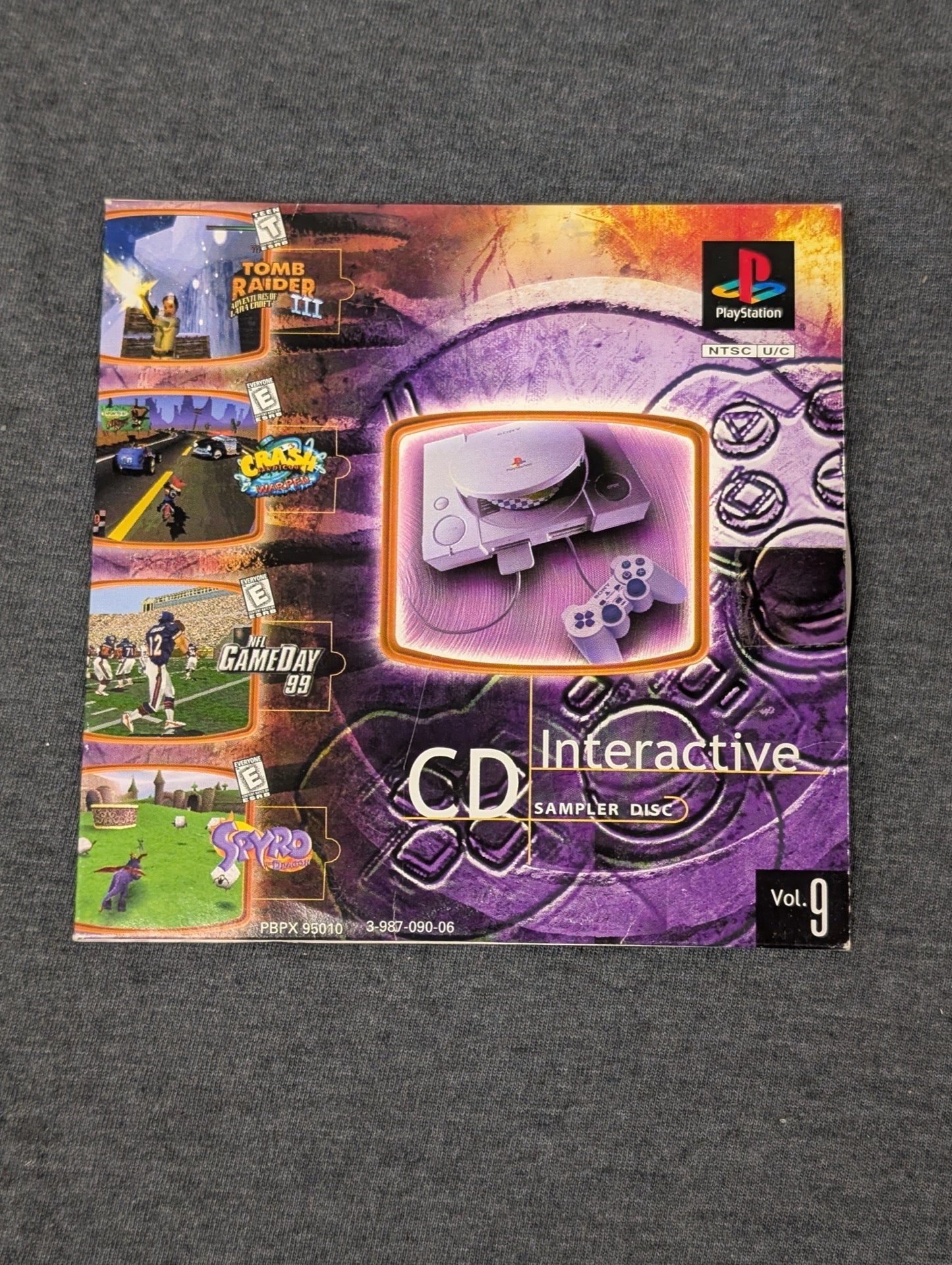 Front sleeve of PlayStation Interactive CD Sampler Disc Volume 9