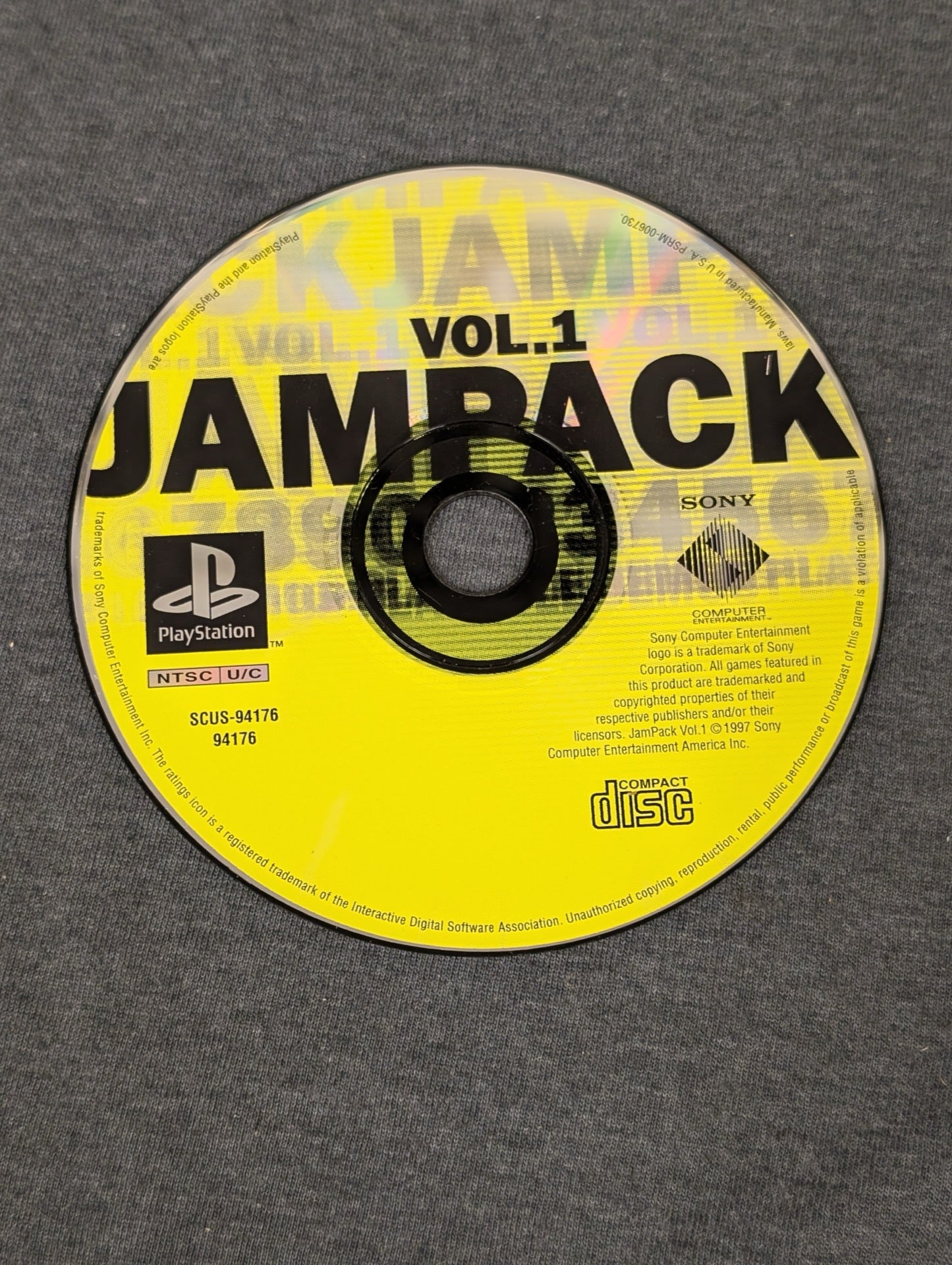 PlayStation Jampack Vol. 1 yellow disc