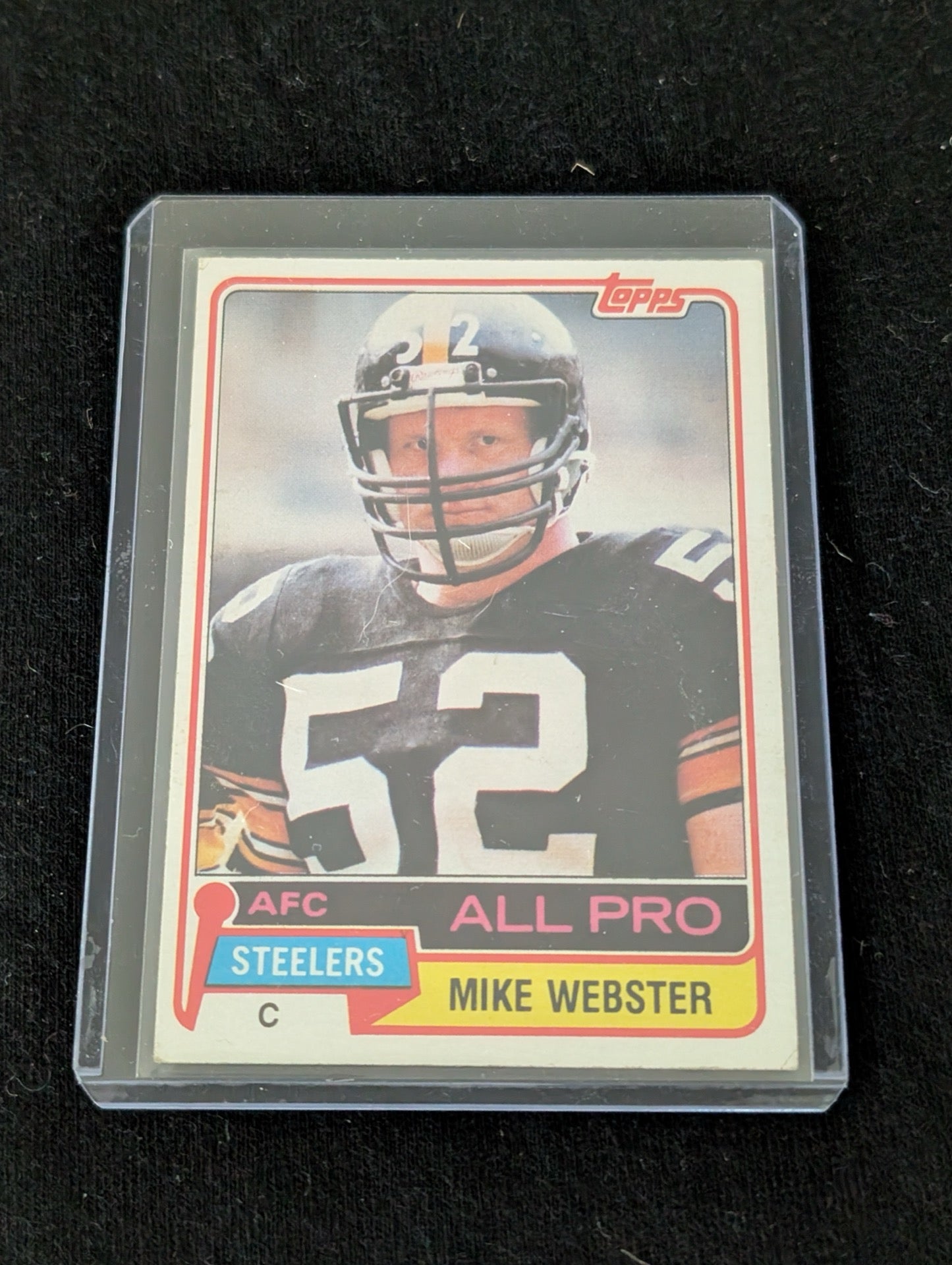 1980 Topps Mike Webster All Pro Pittsburgh Steelers Card