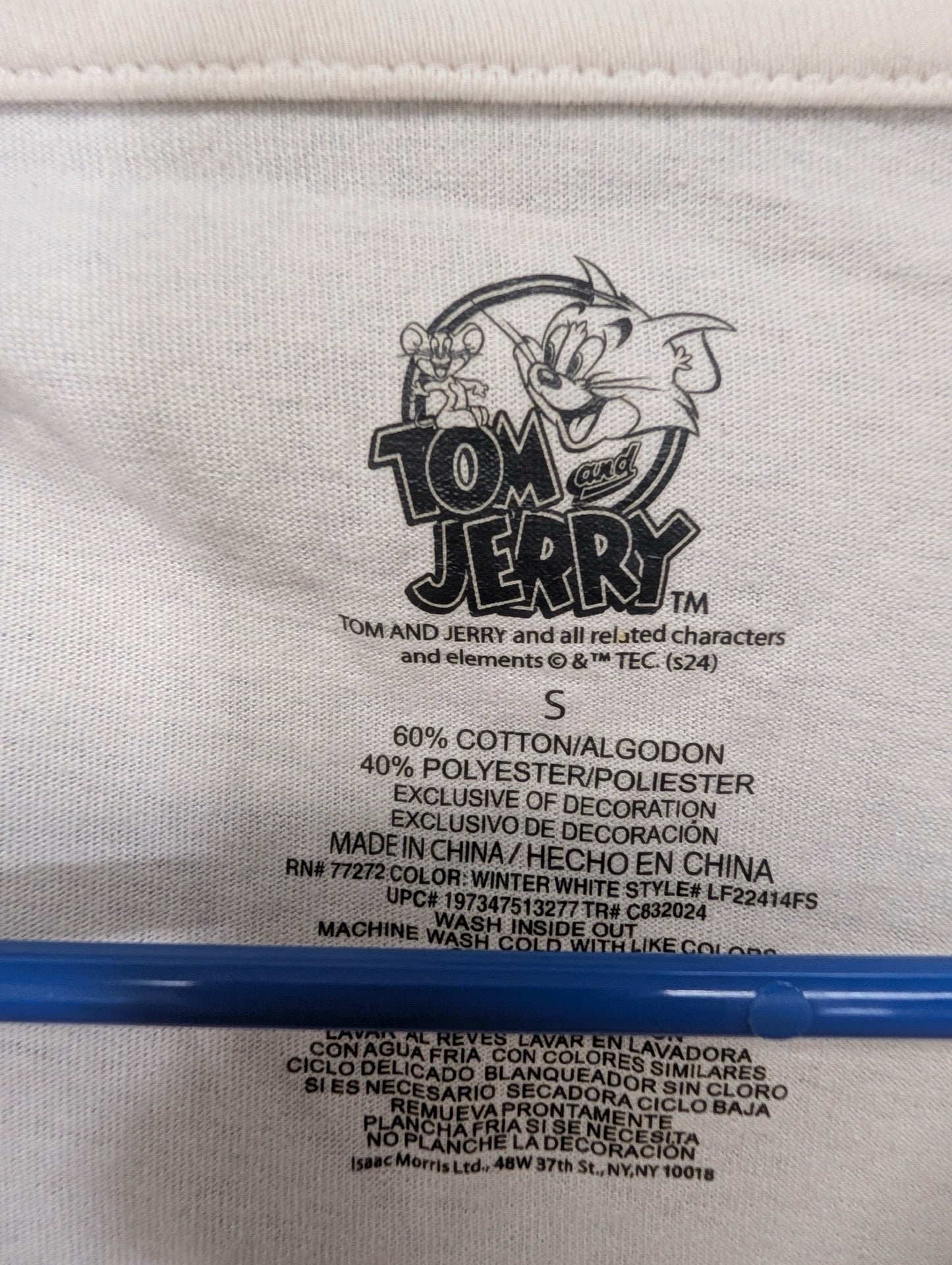 Official Tom and Jerry printed size small tag