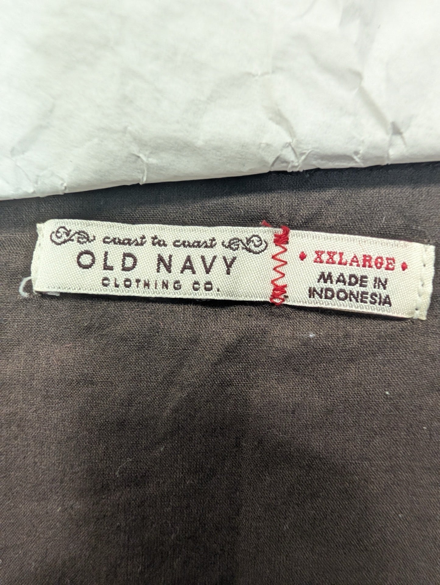 Old Navy brand size XXL tag
