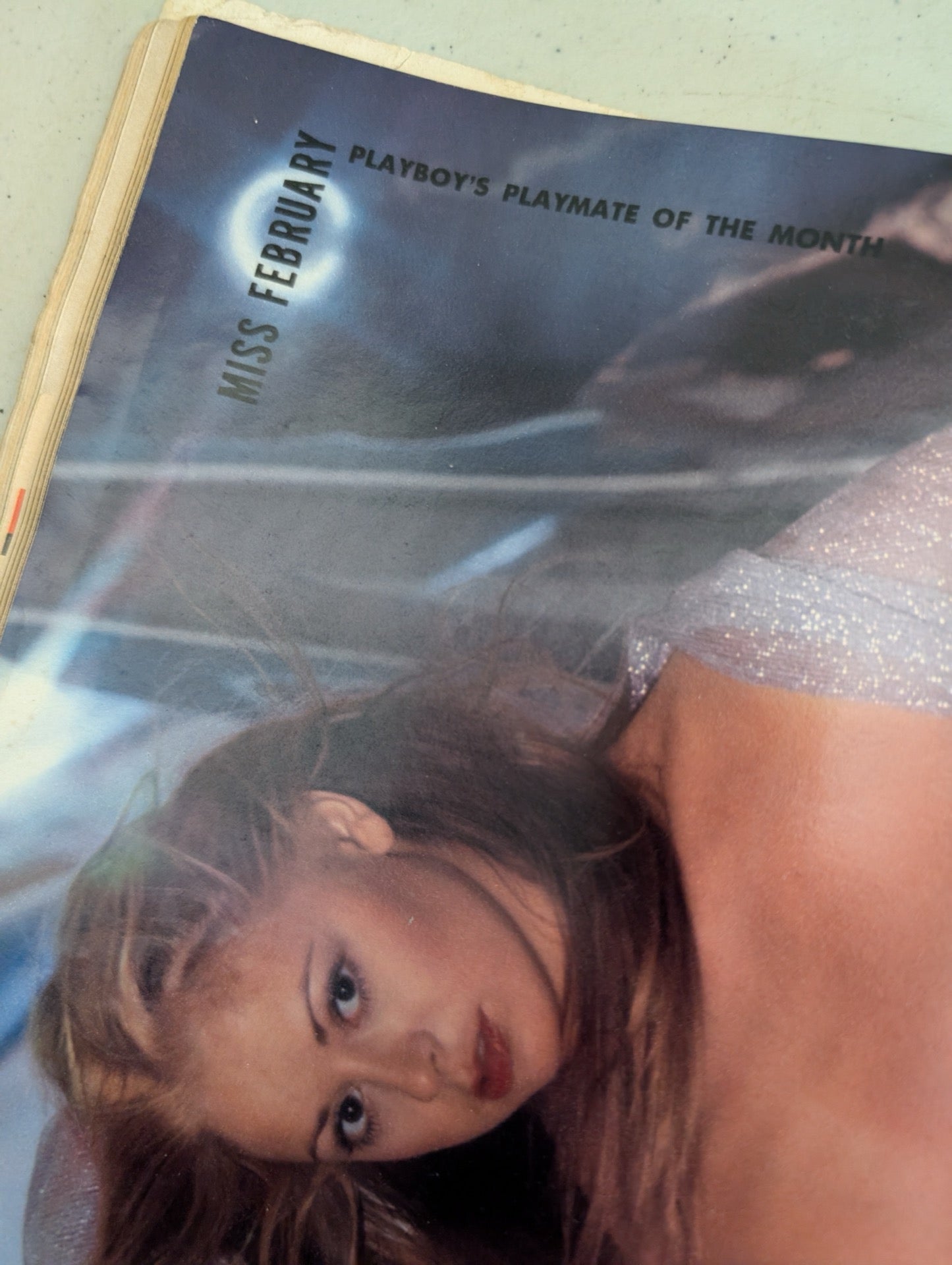 Centerfold Playmate page of February 1977 Playboy Magazine