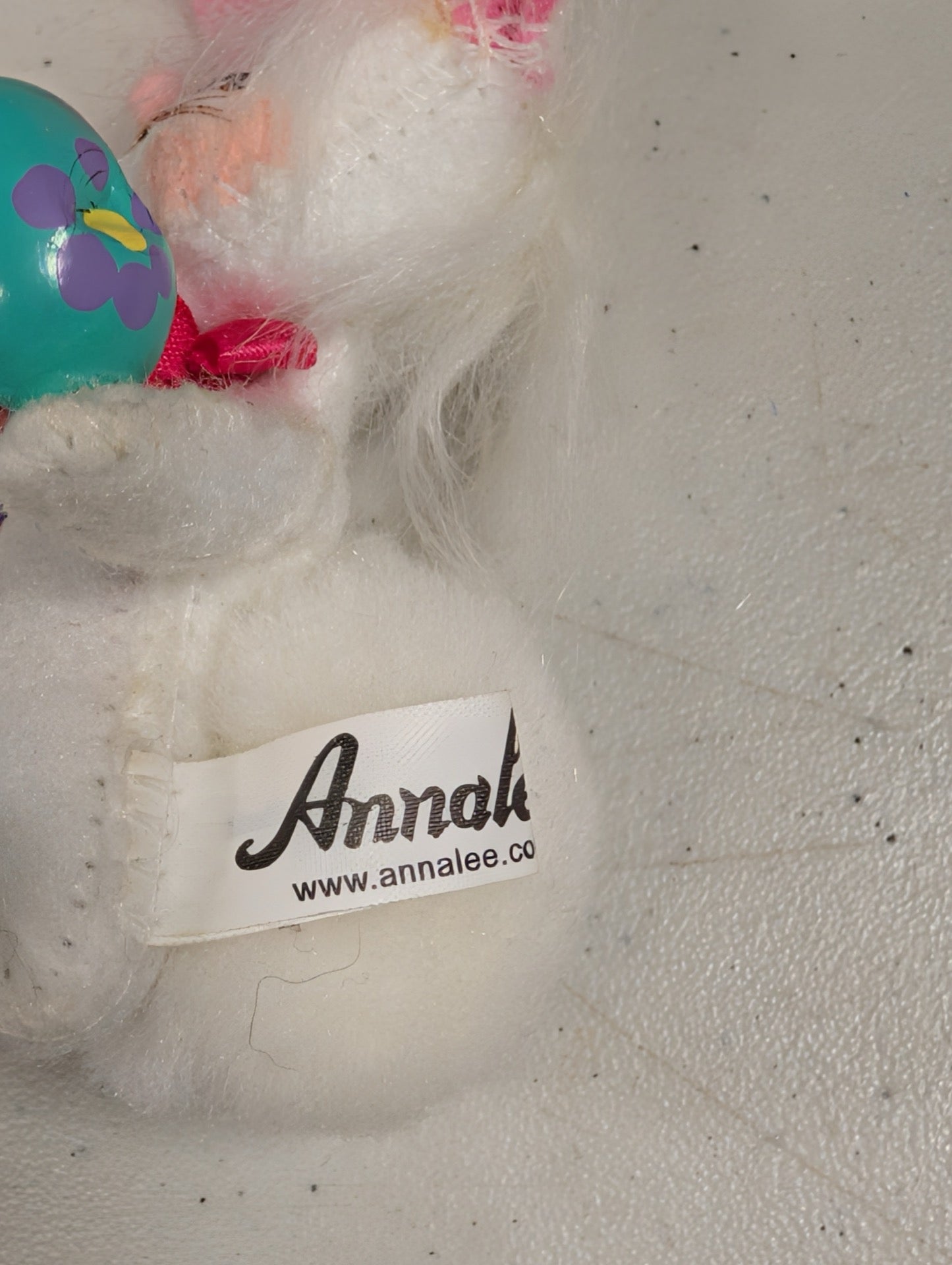 Close-up of Annalee brand tag