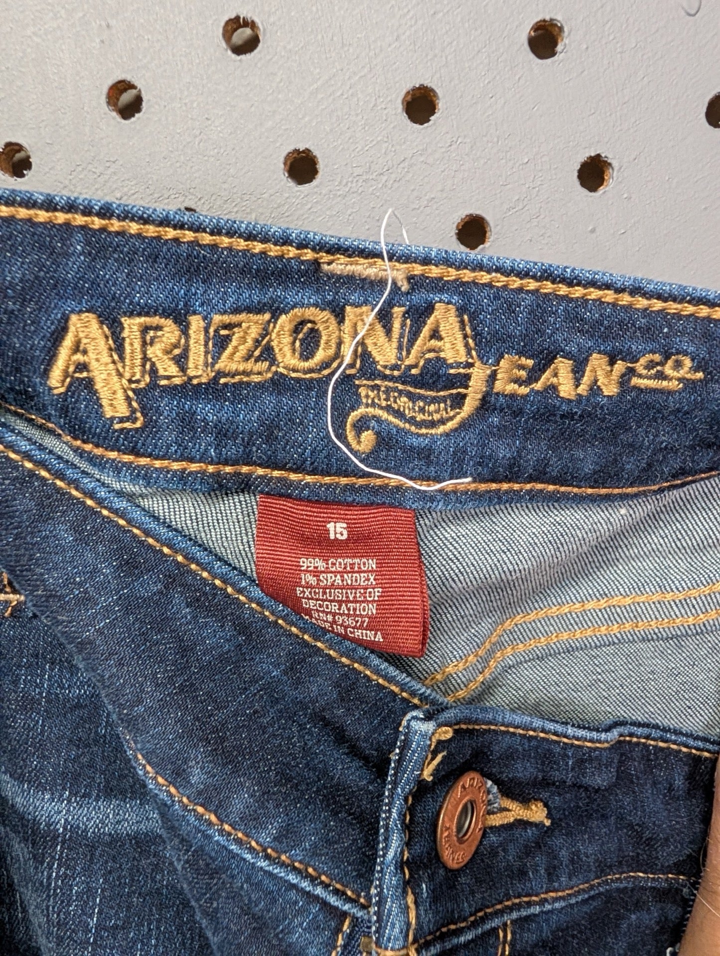 Arizona Jean Co size 15 inner tag
