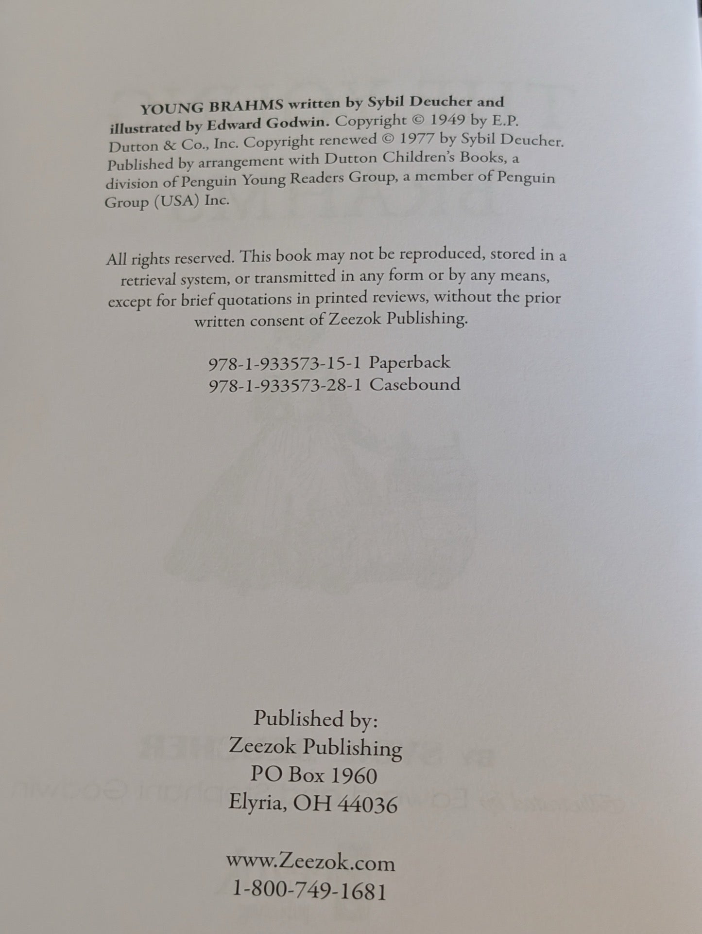 The Young Brahms Copyright
