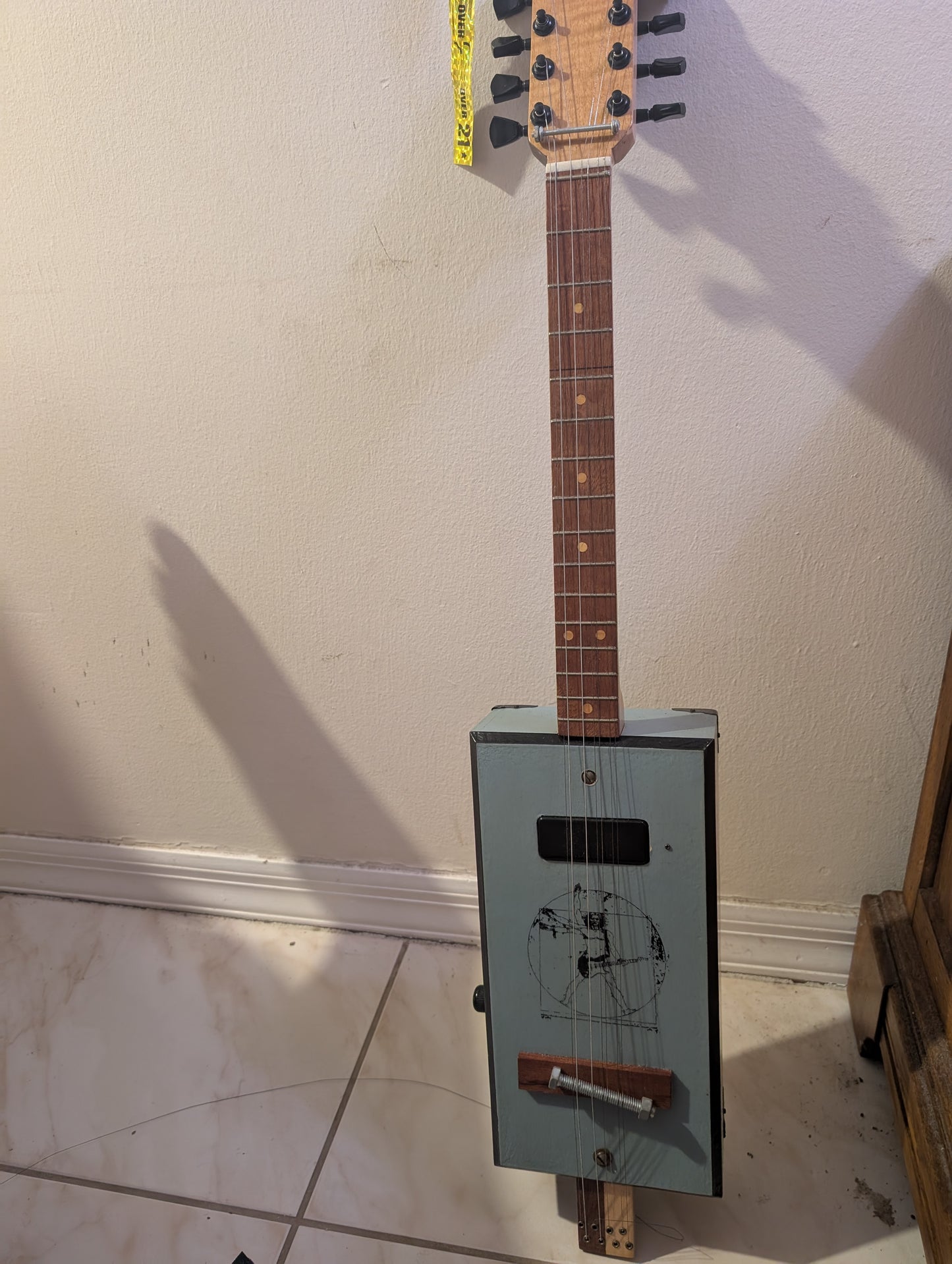 Handcrafted custom six string electric guitar