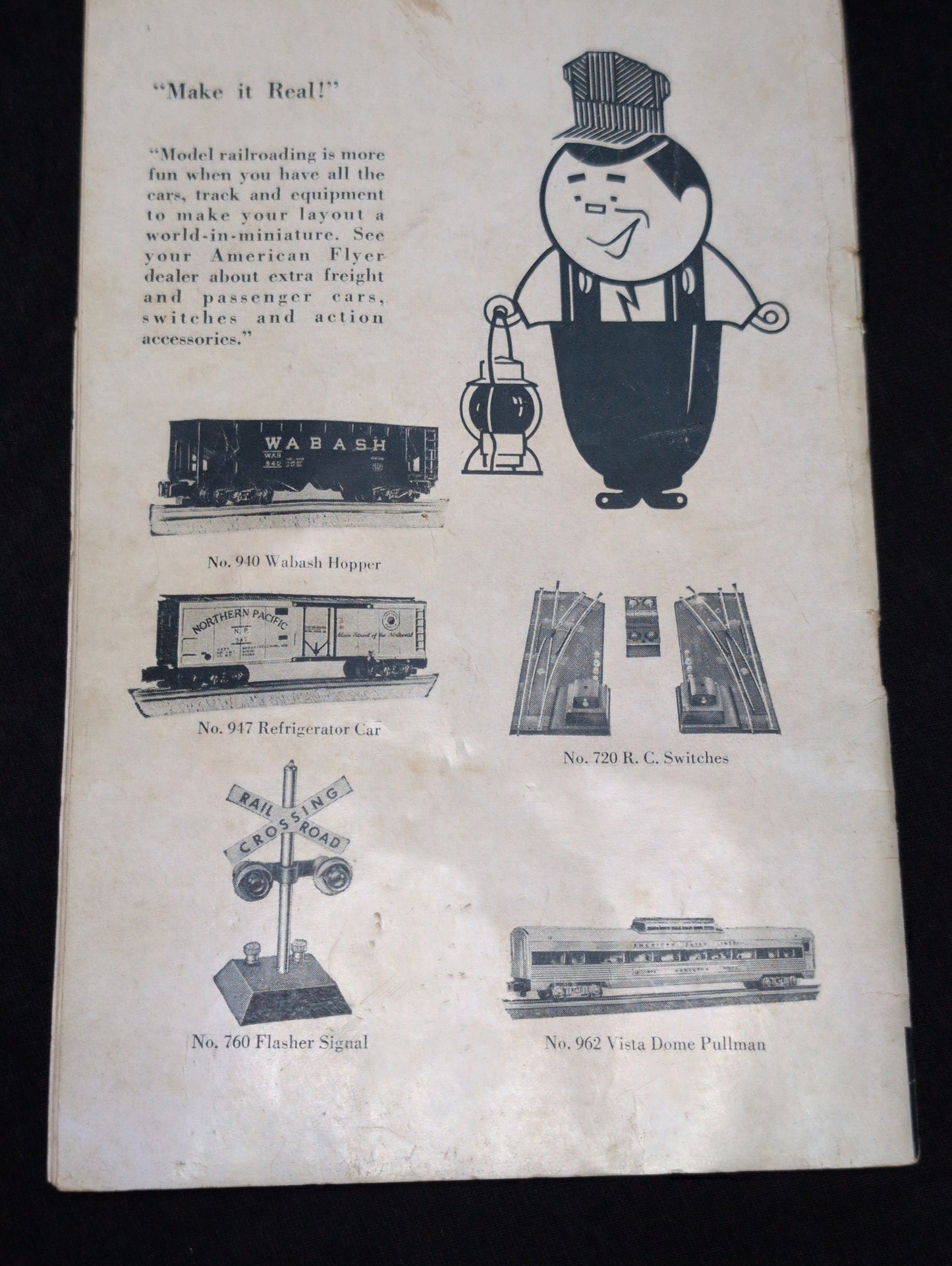 Vintage Gilbert American Flyer Instruction Book 3/16" Scale Trains Manual