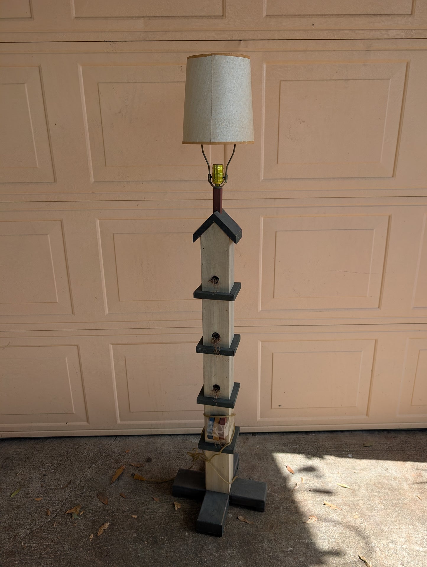 Vintage Birdhouse Floor Lamp