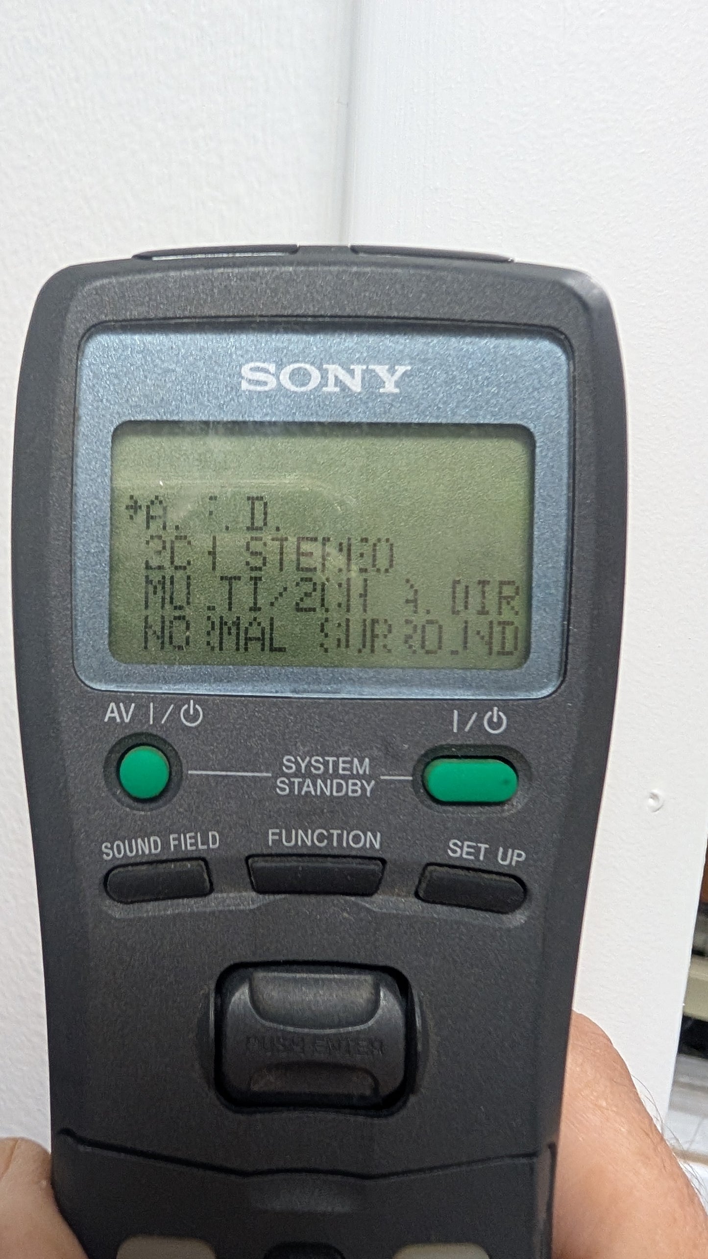 RM-LJ305 from Sony - 2000s Electronics > Accessories > Remote Controls (Plastic, Rubber AV Receiver Remote, Y2K Aesthetic, Tech, Gray)