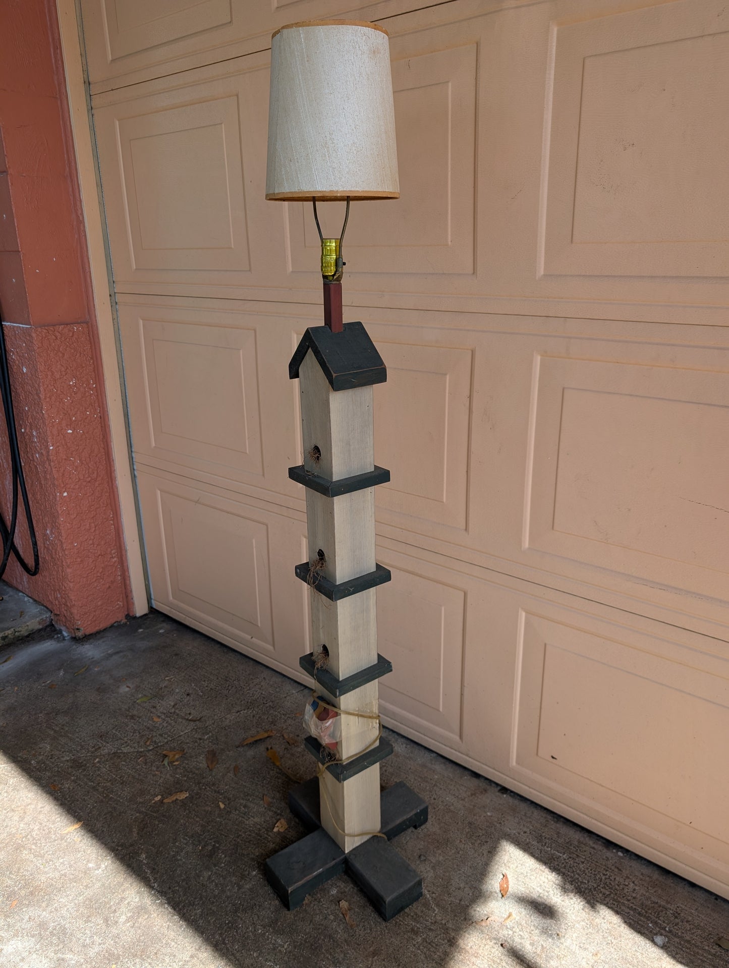 Vintage Birdhouse Floor Lamp