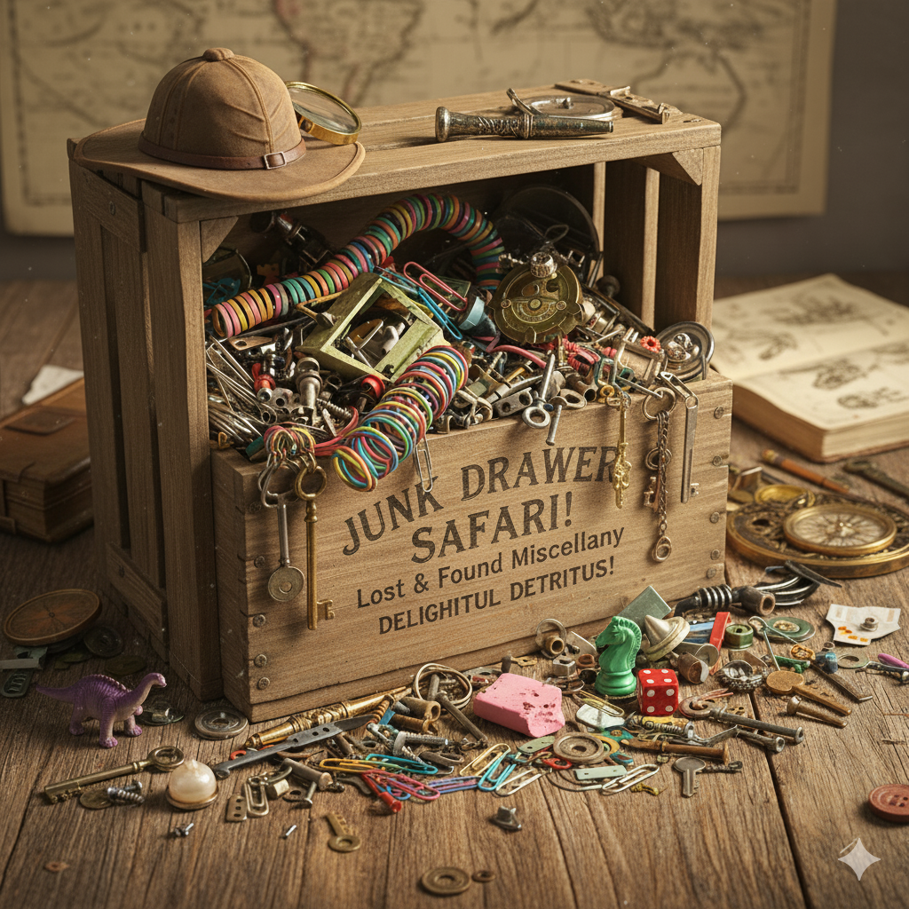 The Junk Drawer Safari! 🧐 A Whimsical Mystery Box of Curious Oddities & Lost Things! FREE SHIP!