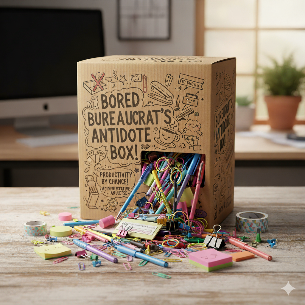 The Bored Bureaucrat's Antidote! 🪄 A Whimsical Mystery Box of Office Supplies! FREE SHIP!