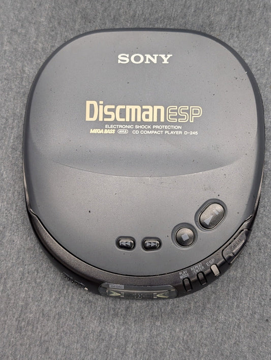 Sony Discman ESP D-245 Portable CD Player Electronic Shock Protection Mega Bass