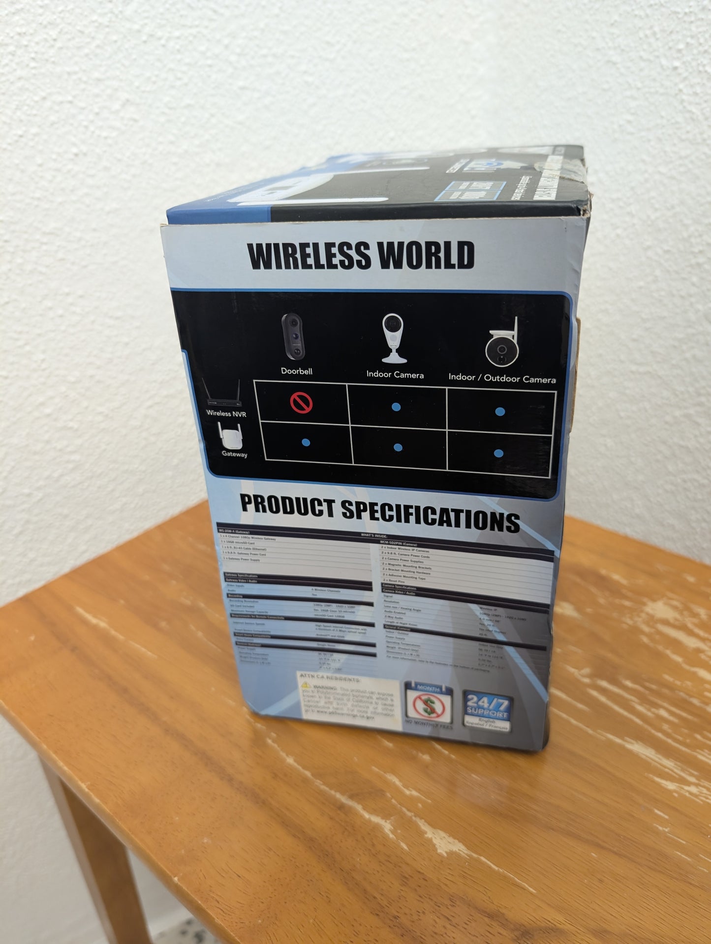 Night Owl 4 Channel 1080p HD Wireless Gateway with 16GB microSD Card and 2 AC Powered Indoor Wireless Cameras