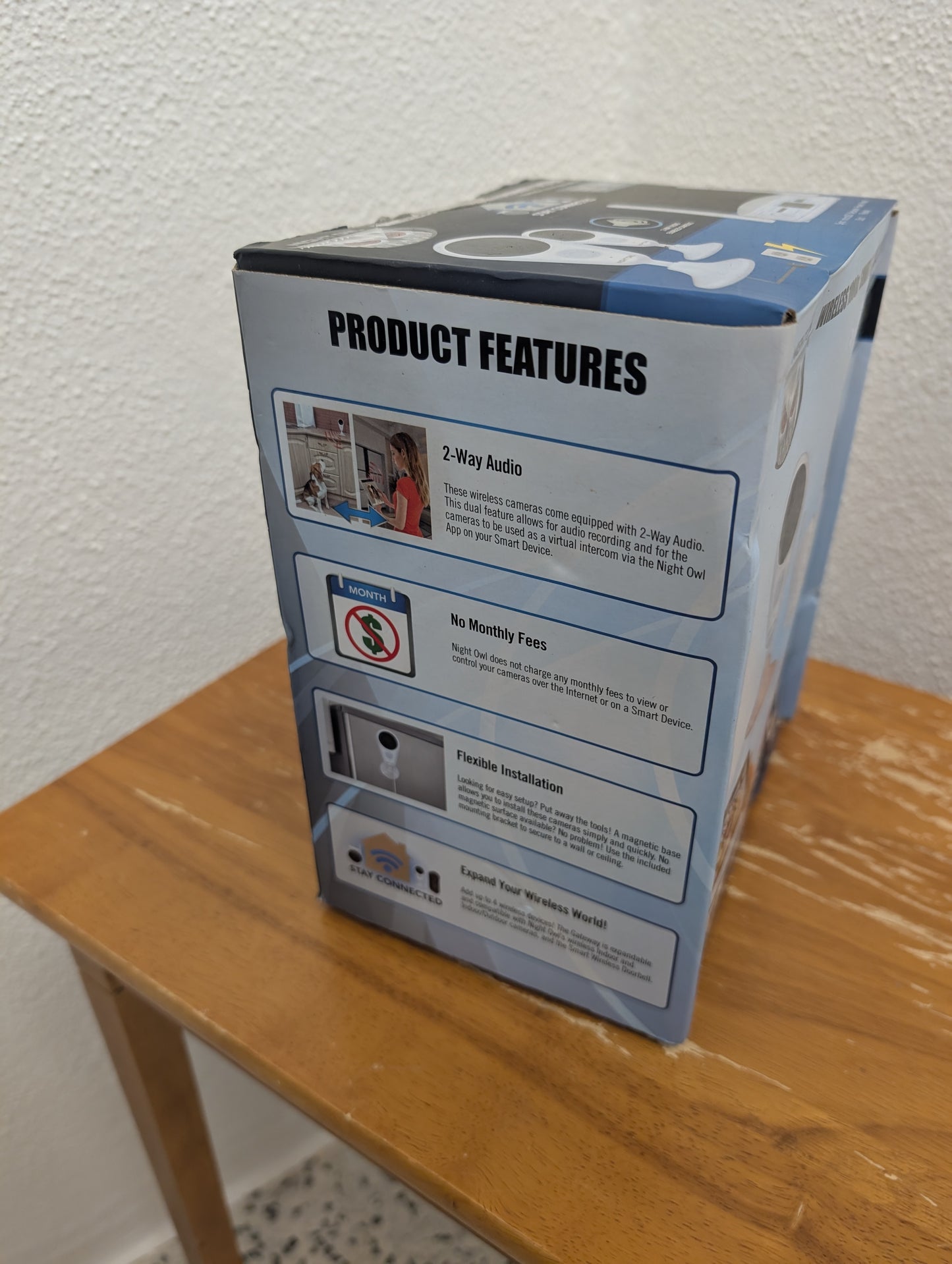 Night Owl 4 Channel 1080p HD Wireless Gateway with 16GB microSD Card and 2 AC Powered Indoor Wireless Cameras