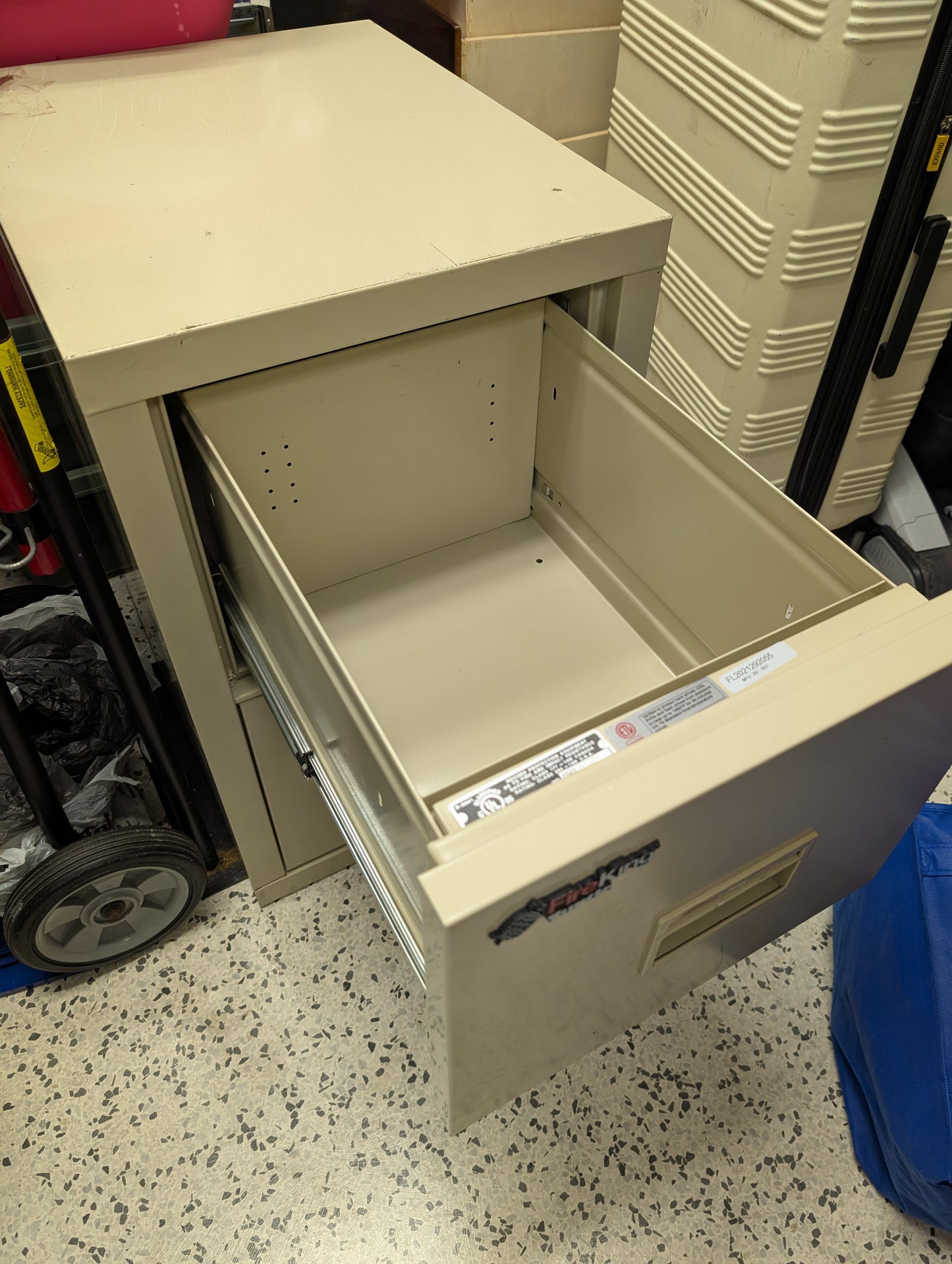 FireKing Turtle Series - Lockable Space Saving Vertical File Cabinet - 1-Hour Fire Rated - 2 Drawers