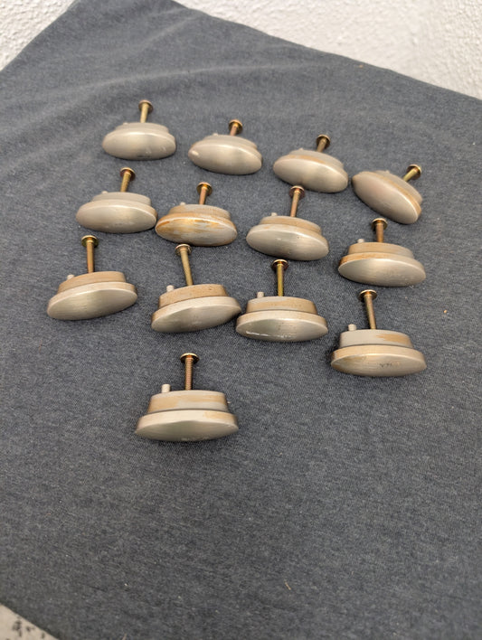Brushed nickel drawer pulls - thirteen