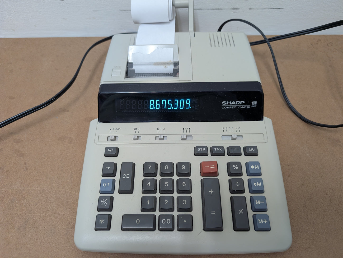 Sharp Compet VX-2652B Printing Calculator for Tax & Accounting