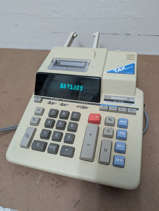 Vintage Sharp EL-1197 IV Heavy Duty Printing Calculator 10 Digits -Tested Works