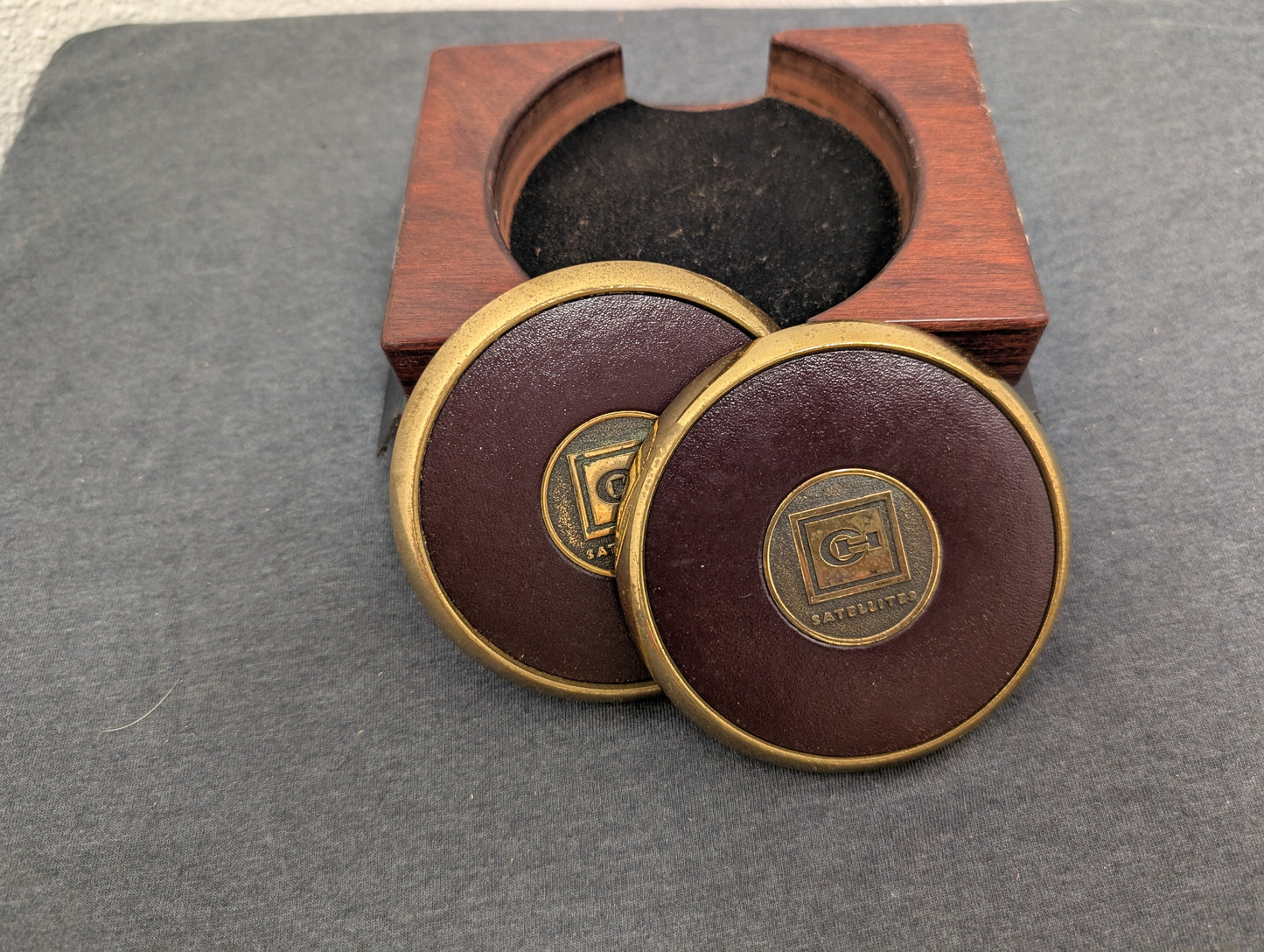 Leather and Brass coasters
