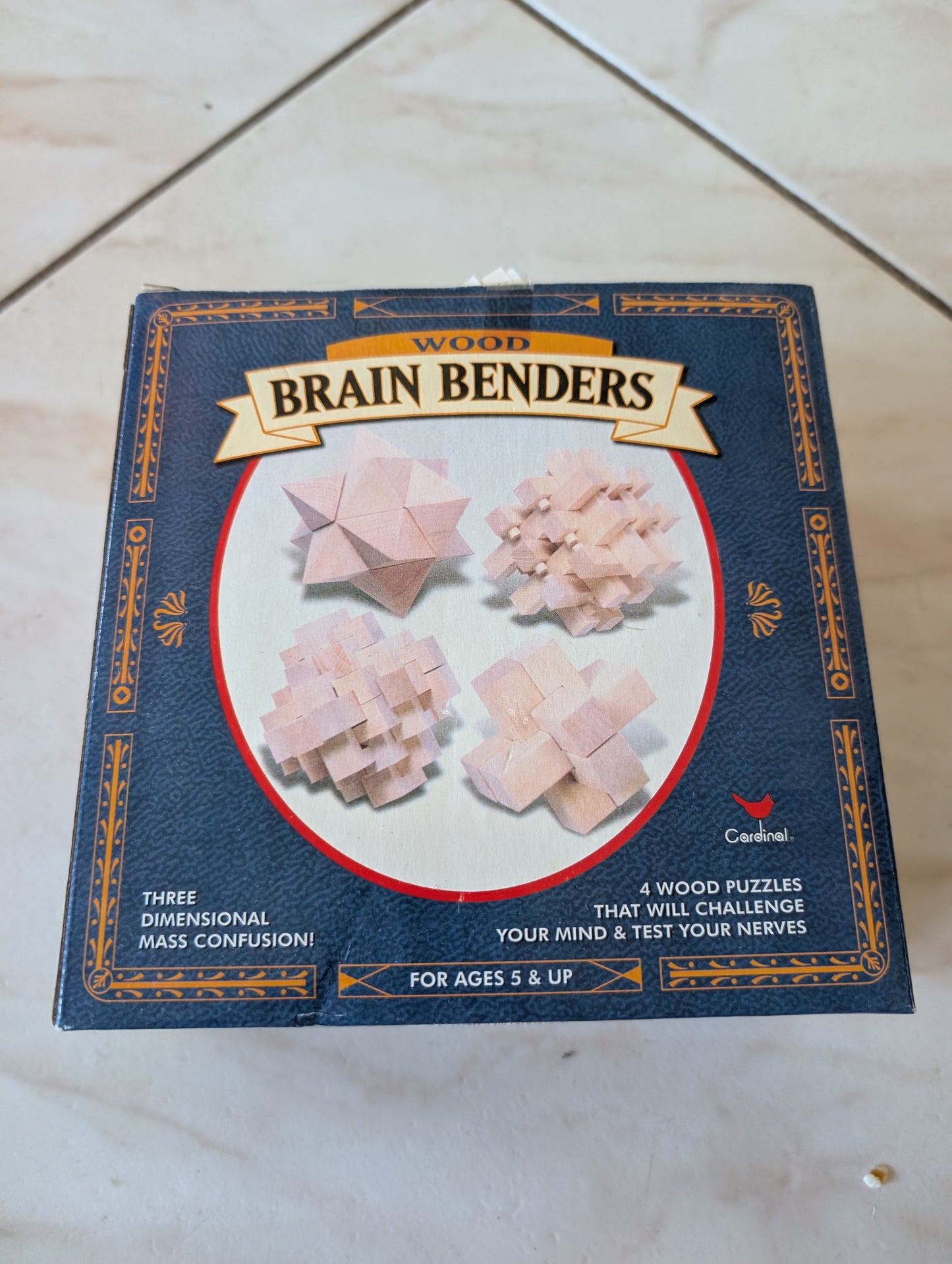 Cardinal Wood Brain Benders 3-D Puzzles