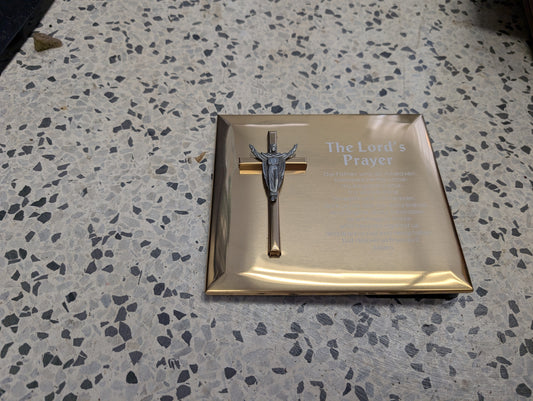 Lords Prayer metal plaque