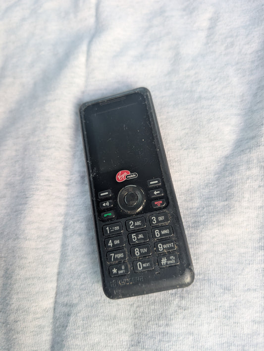 Kyocera Jax S1300 Mobile Cellular Cell Phone Black Virgin Bluetooth Color Screen