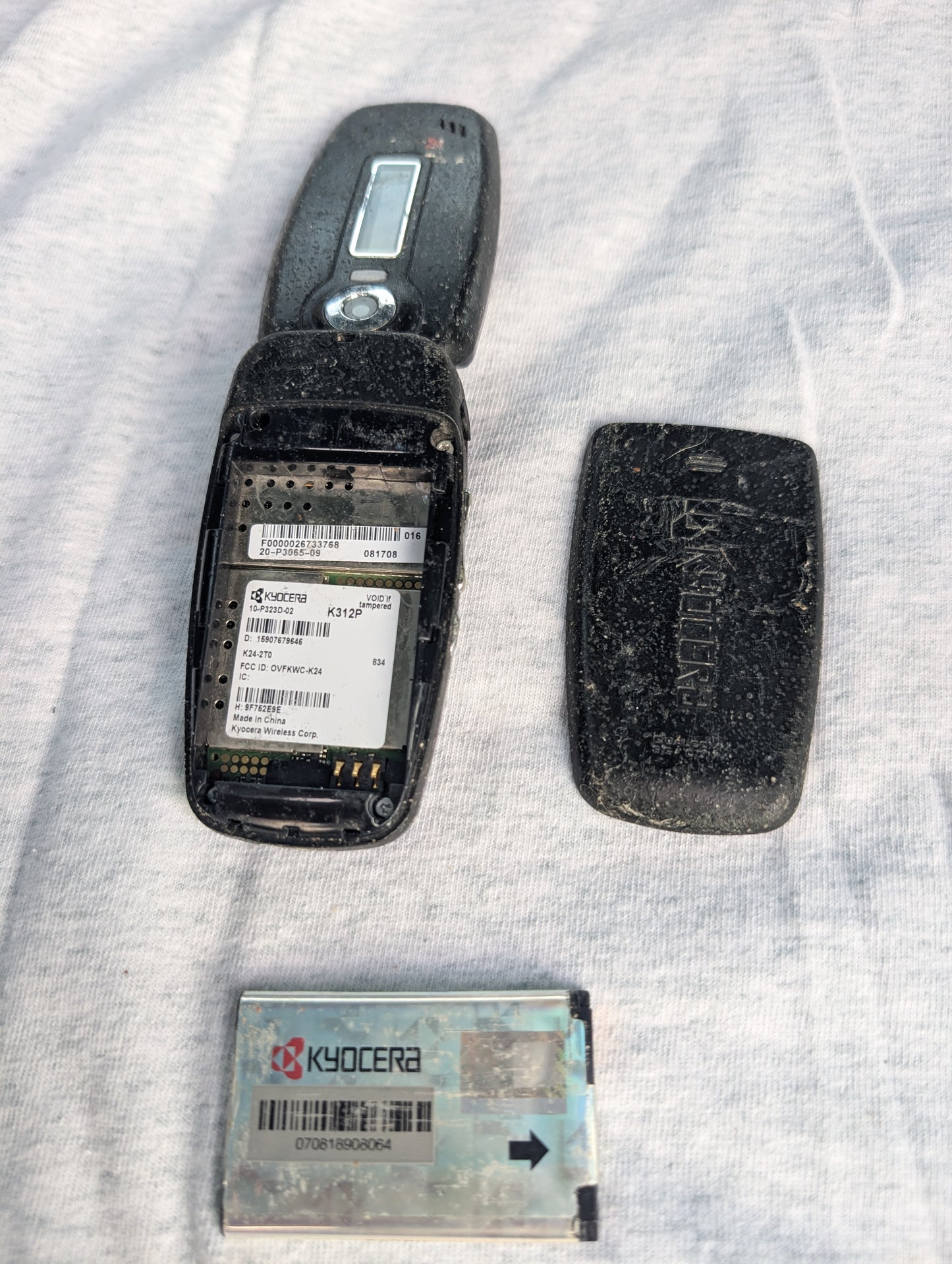 Kyocera Cyclops K312P / K24 - Black ( MetroPCS ) CDMA Flip Phone