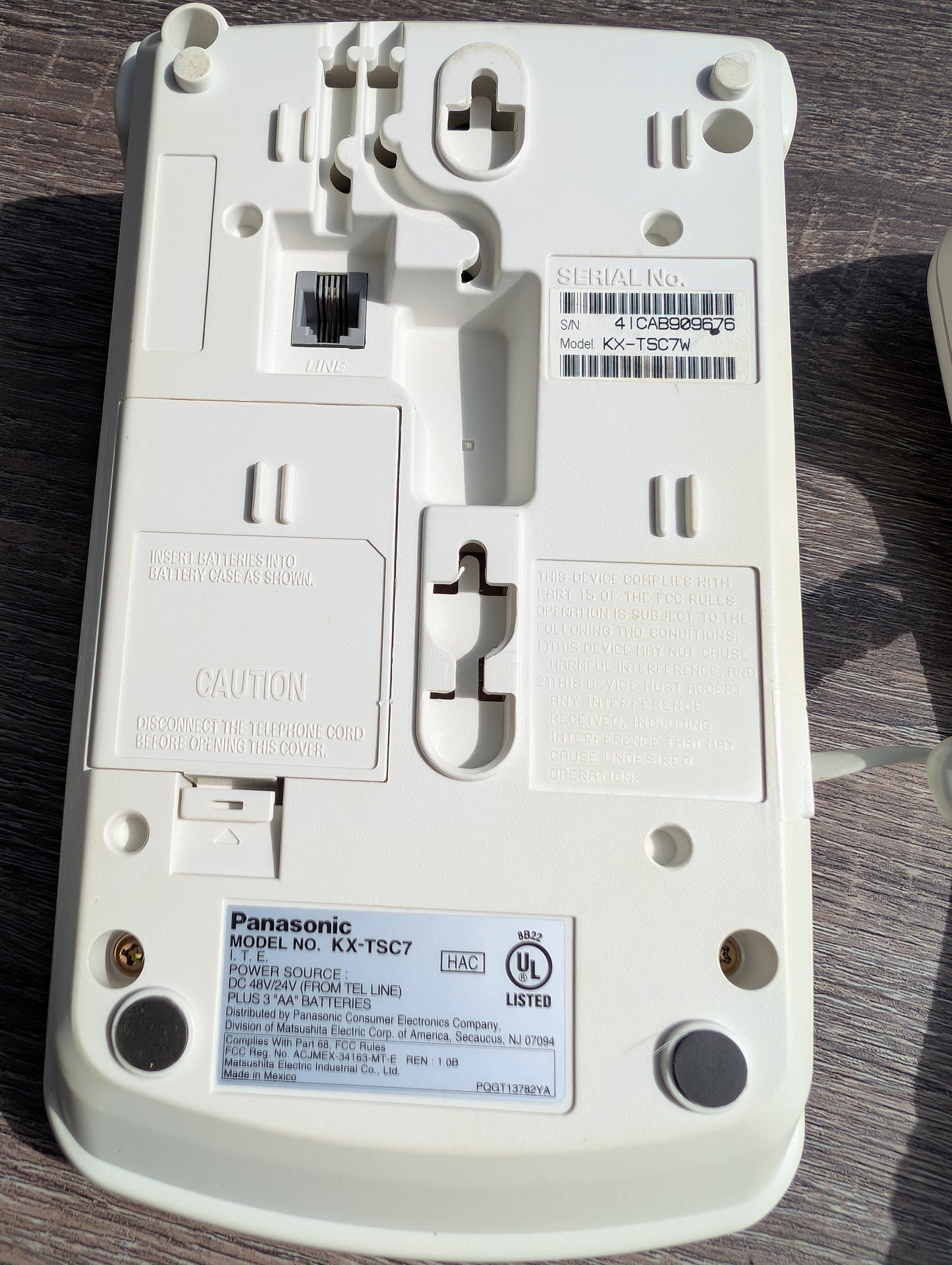 Panasonic KX-TSC7W White Corded Phone Caller ID  Speed Dial