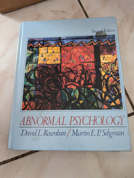 Abnormal Psychology Book By David L Rosenban