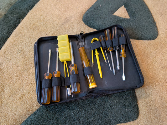 Travel 12 Piece Fellows Computer Tech PC Service/Repair Tool Kit