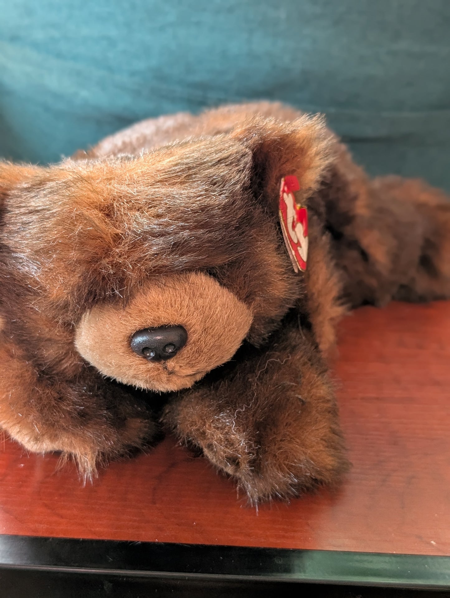 Vintage TY Classic Beanie "BABY PAWS" 11" Plush Brown BEAR 1996