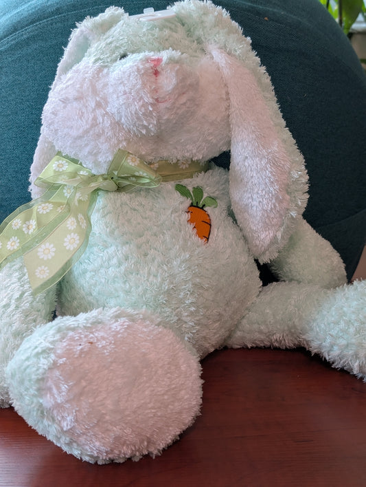 Vintage Commonwealth 2002 Bunny Plush Mint Green Easter Rabbit Stuffed Animal