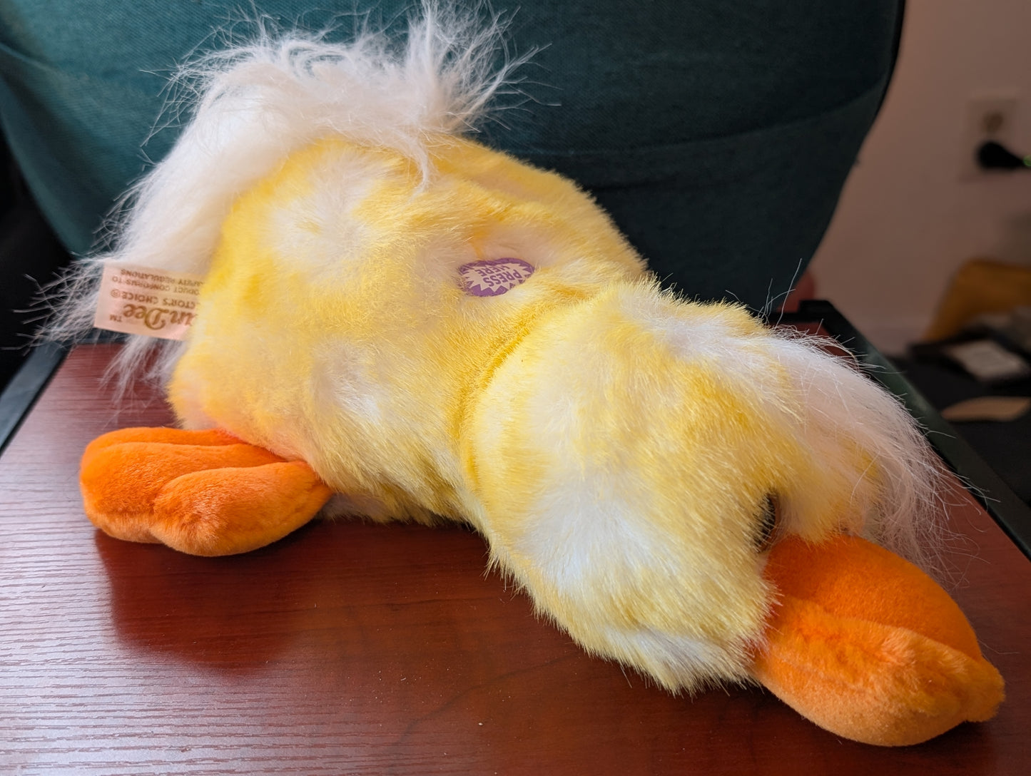 Dan Dee Large Jumbo Yellow Duck Plush Platypus 27” Easter Fluffy Pillow Pet