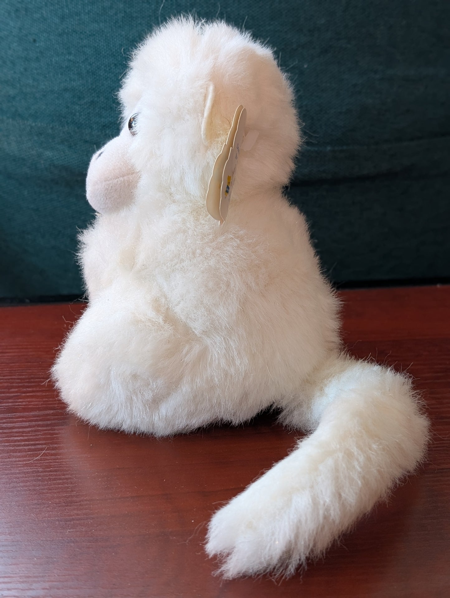 Rare Vintage 1987 Dakin Plush Monkey Short White Hair Sitting 14" Tall Clean