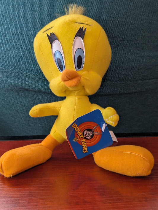 Vintage Tweety Bird Looney Tunes Play By Play Warner Bros 1997 Plush W/Tags 8"