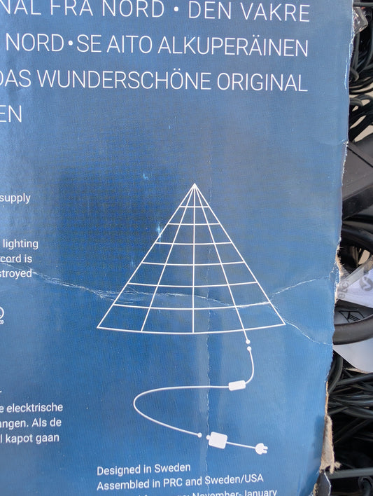 Flagpole Christmas/holiday lights - faux tree