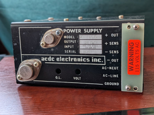 ACDC Electronics 15V DC 2.7A Industrial Power Supply OLM15N2.7-1